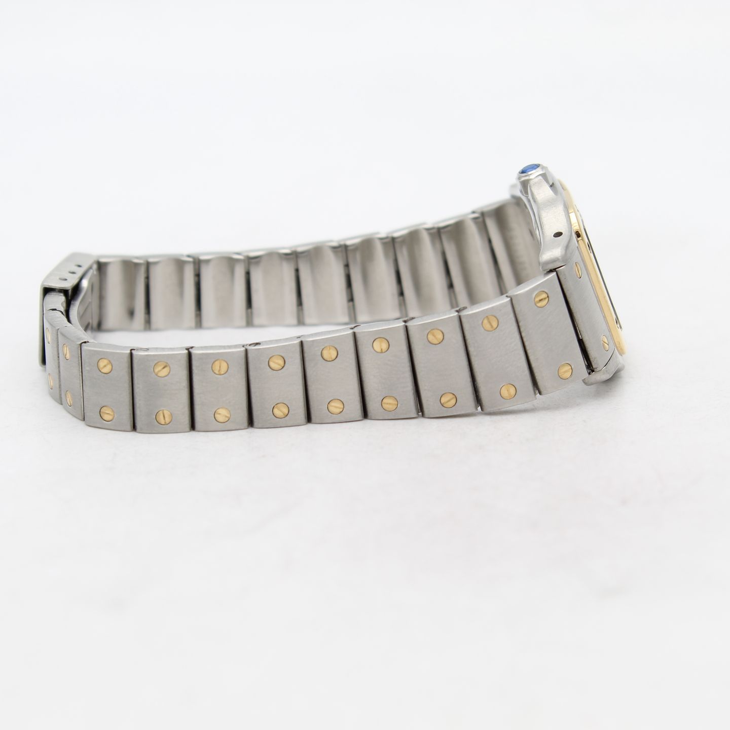 Cartier Santos Galbée 1057930 (1990) - Wit wijzerplaat 35mm Goud/Staal (6/8)