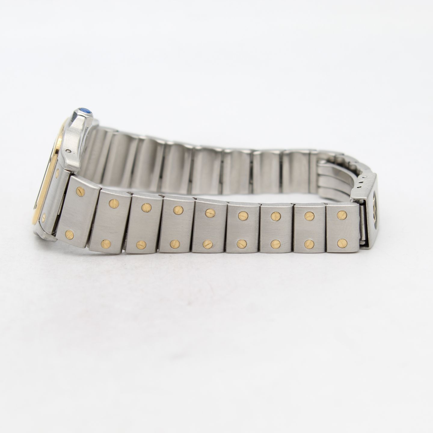 Cartier Santos Galbée 1057930 (1990) - Wit wijzerplaat 35mm Goud/Staal (4/8)