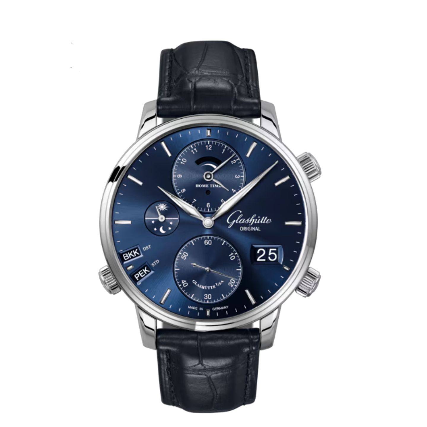 Glashütte Original Senator Cosmopolite 1-89-02-05-02-61 (2023) - Blauw wijzerplaat 44mm Staal (1/1)