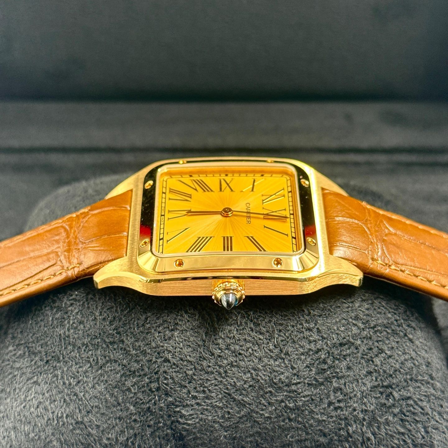 Cartier Santos Dumont WGSA0111 (2024) - Gold dial 34 mm Yellow Gold case (7/8)