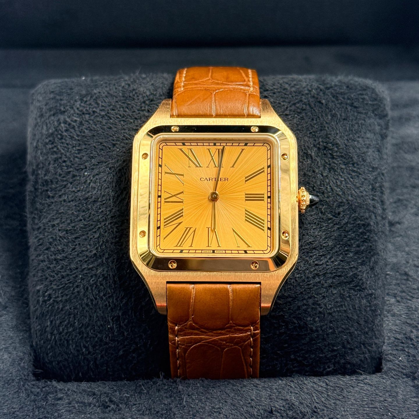 Cartier Santos Dumont WGSA0111 (2024) - Gold dial 34 mm Yellow Gold case (5/8)
