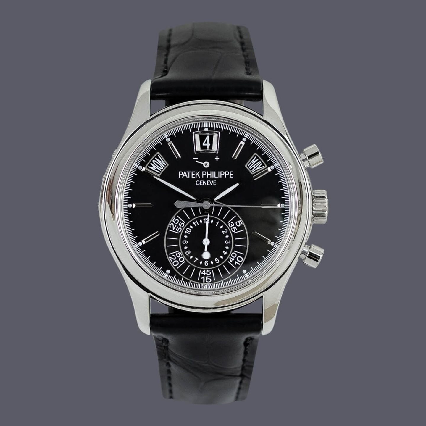 Patek Philippe Annual Calendar Chronograph 5960P-016 (2015) - Black dial 41 mm Platinum case (1/1)