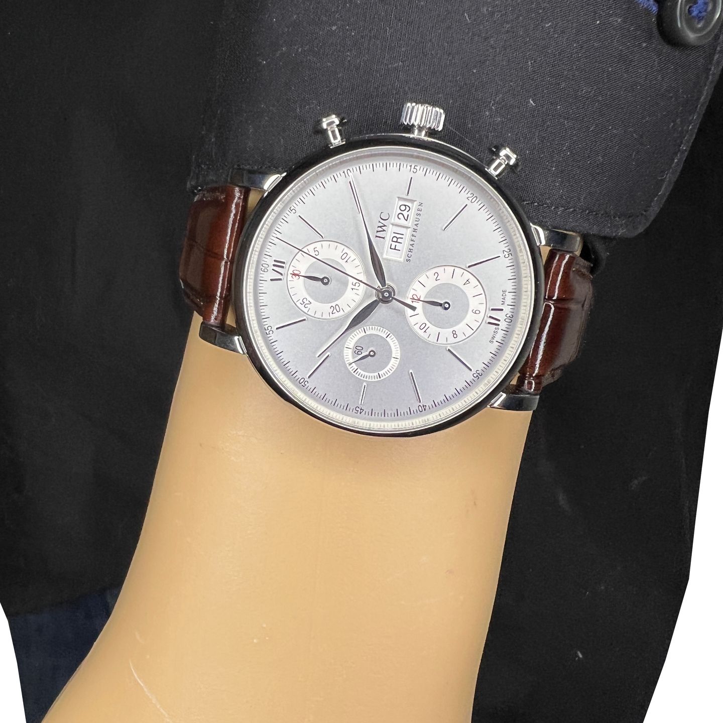 IWC Portofino Chronograph IW391027 (2024) - Zilver wijzerplaat 42mm Staal (2/8)