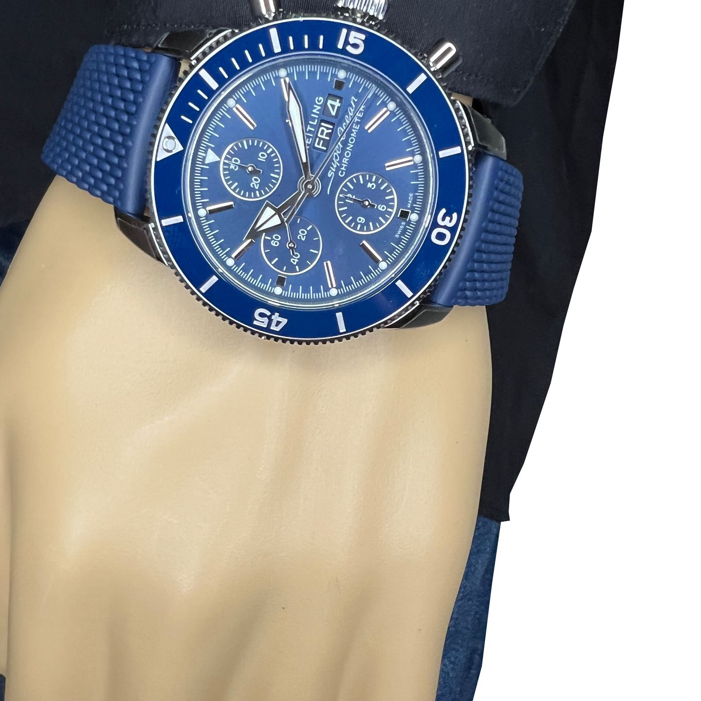 Breitling Superocean Heritage II Chronograph A13313161C1S1 (2024) - Blue dial 44 mm Steel case (7/8)