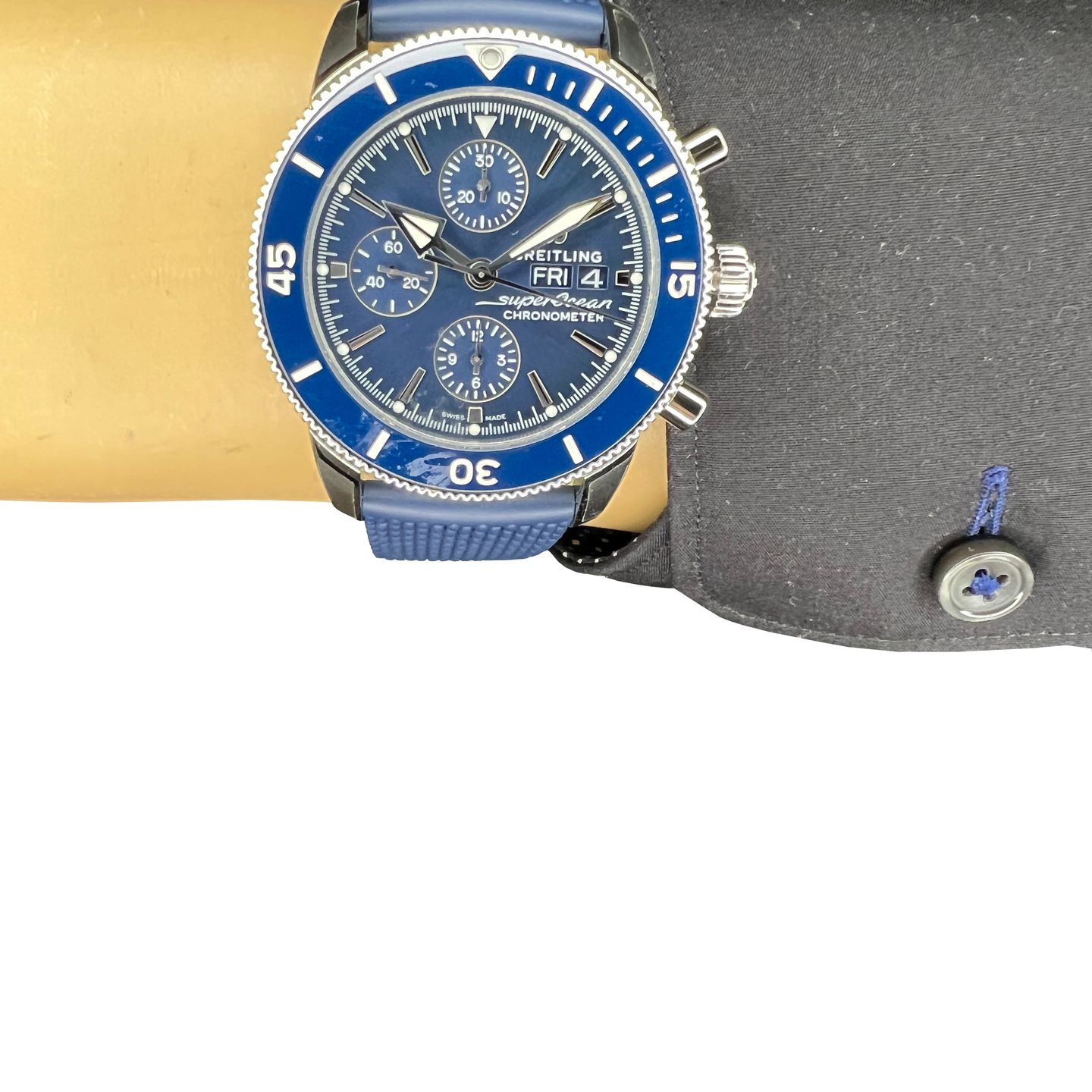 Breitling Superocean Heritage II Chronograph A13313161C1S1 (2024) - Blauw wijzerplaat 44mm Staal (6/8)