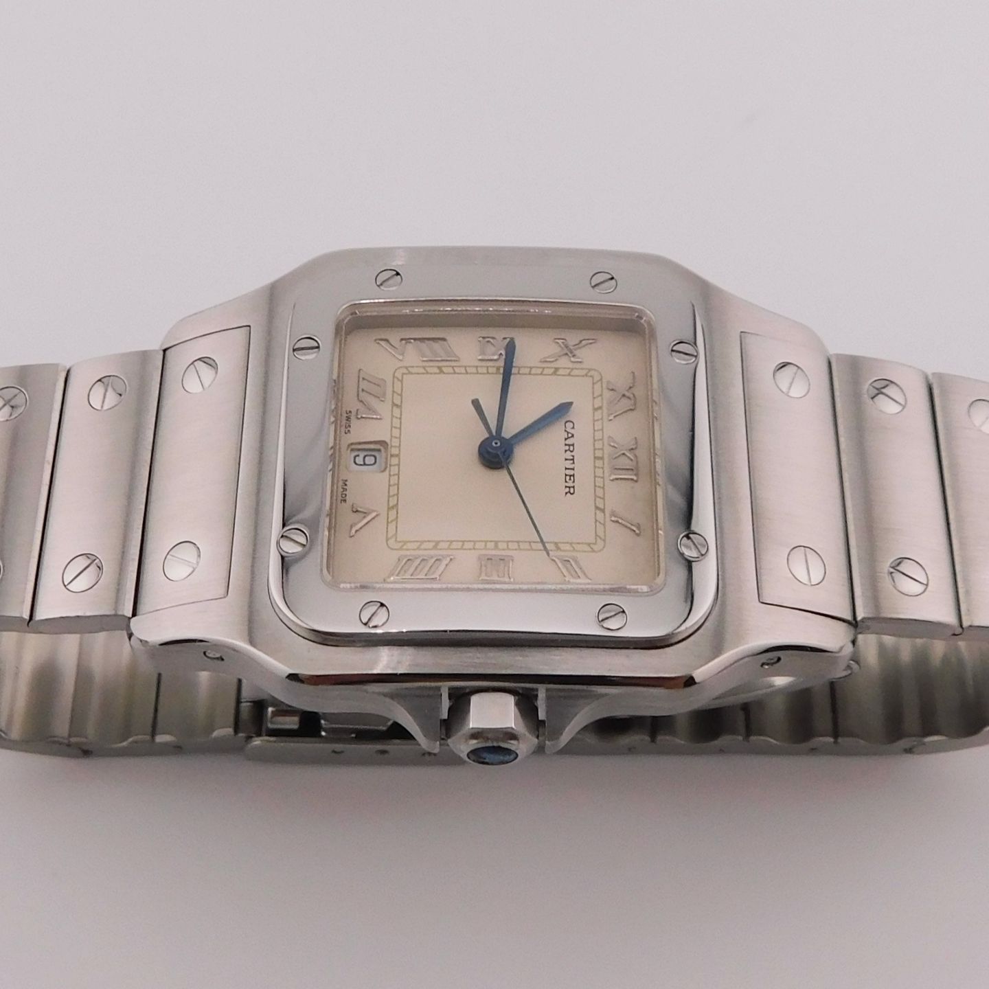 Cartier Santos Galbée 987901 (1993) - White dial 29 mm Steel case (3/6)