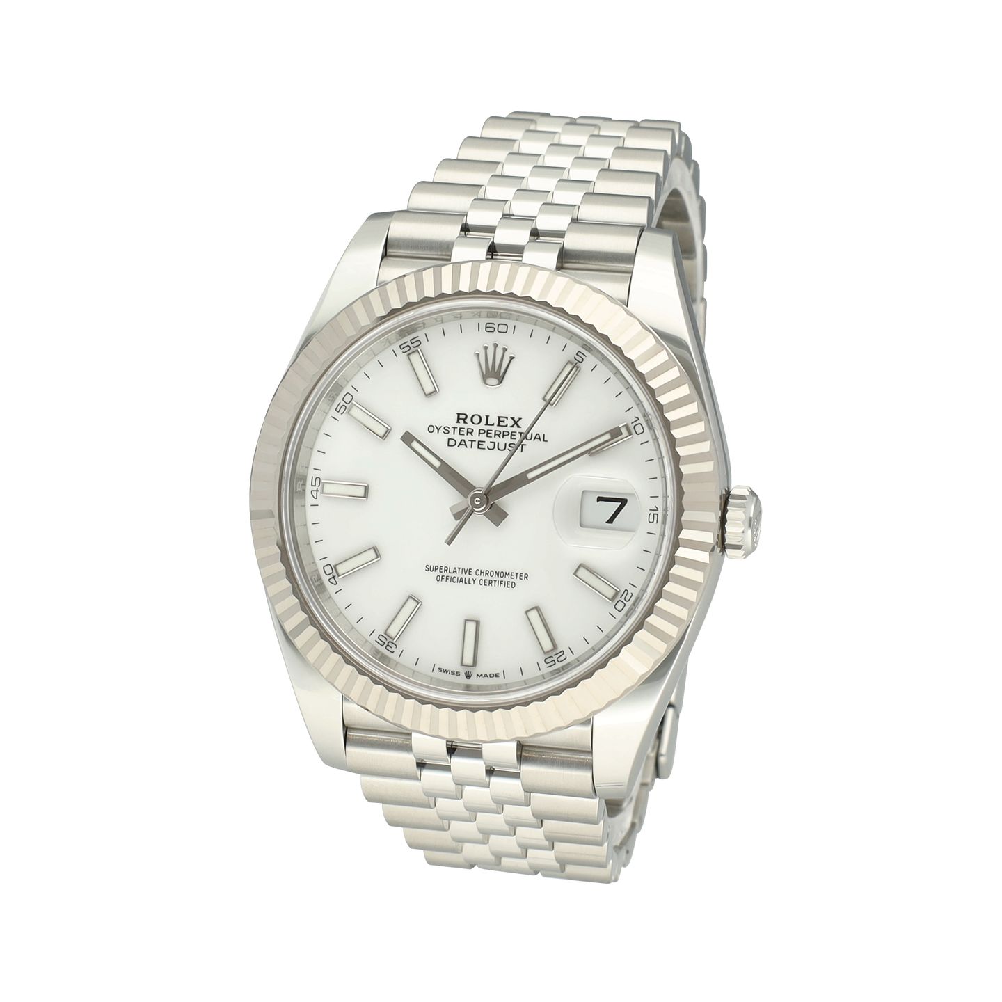 Rolex Datejust 41 126334 (2023) - Wit wijzerplaat 41mm Staal (3/8)