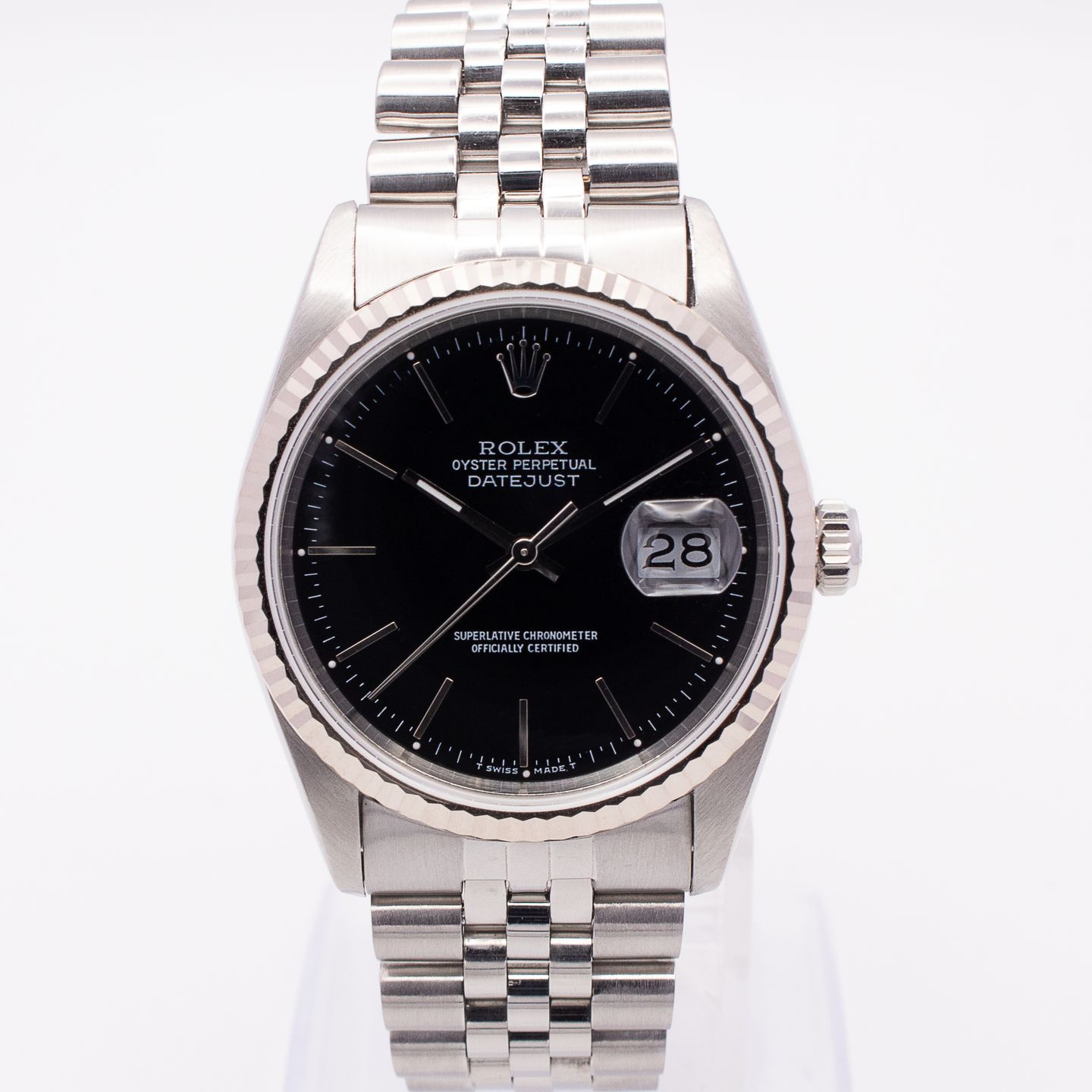Rolex Datejust 36 16234 (1994) - Zwart wijzerplaat 36mm Staal (1/8)