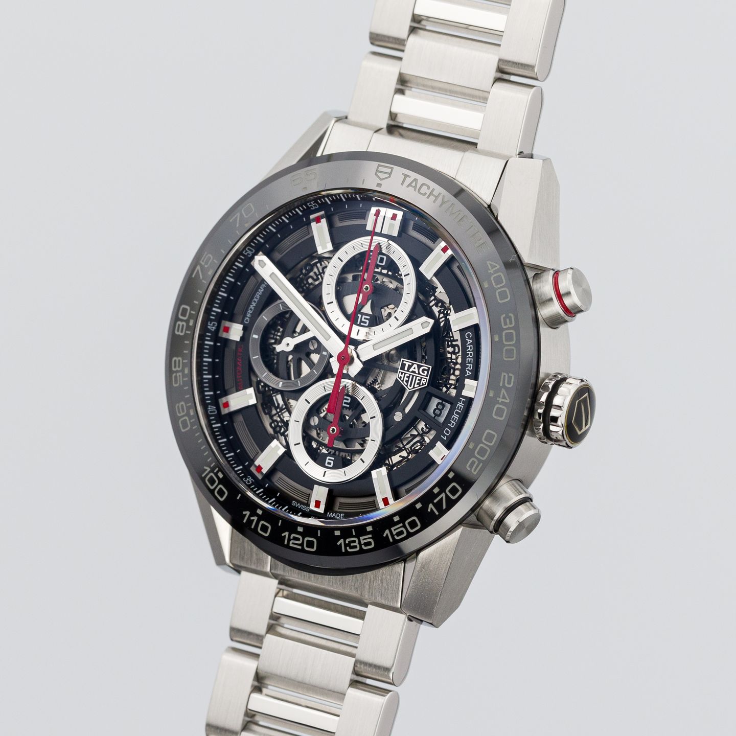 TAG Heuer Carrera Calibre HEUER 01 CAR201W.BA0714 (2020) - Grijs wijzerplaat 43mm Staal (3/8)