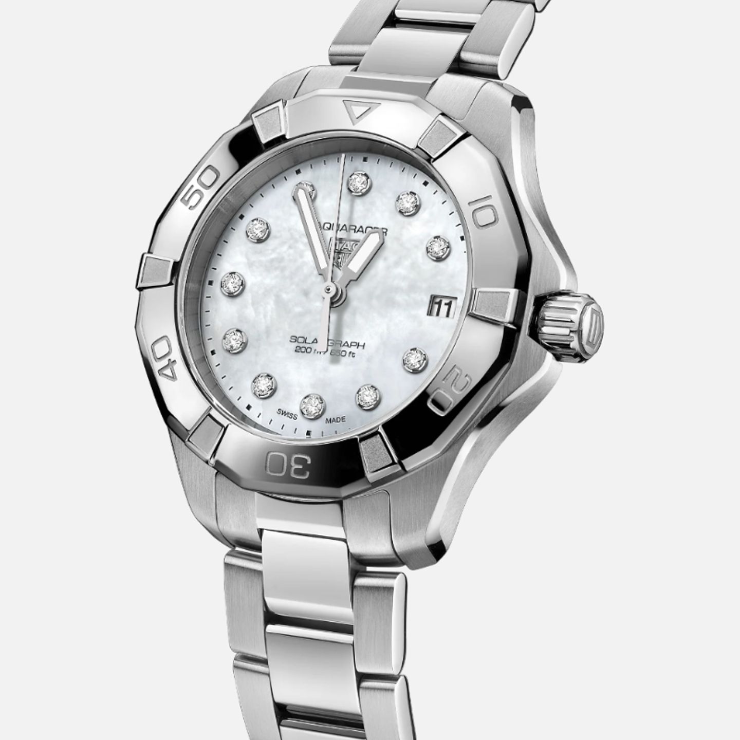 TAG Heuer Aquaracer Lady WBP1313.BA0005 (2024) - Pearl dial 34 mm Steel case (1/1)