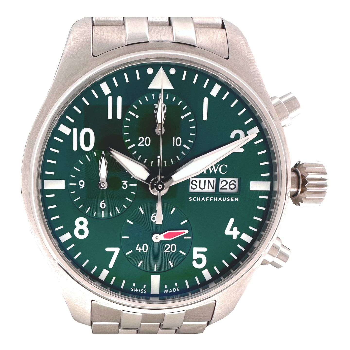 IWC Pilot Chronograph IW388104 (2024) - Green dial 41 mm Steel case (1/8)