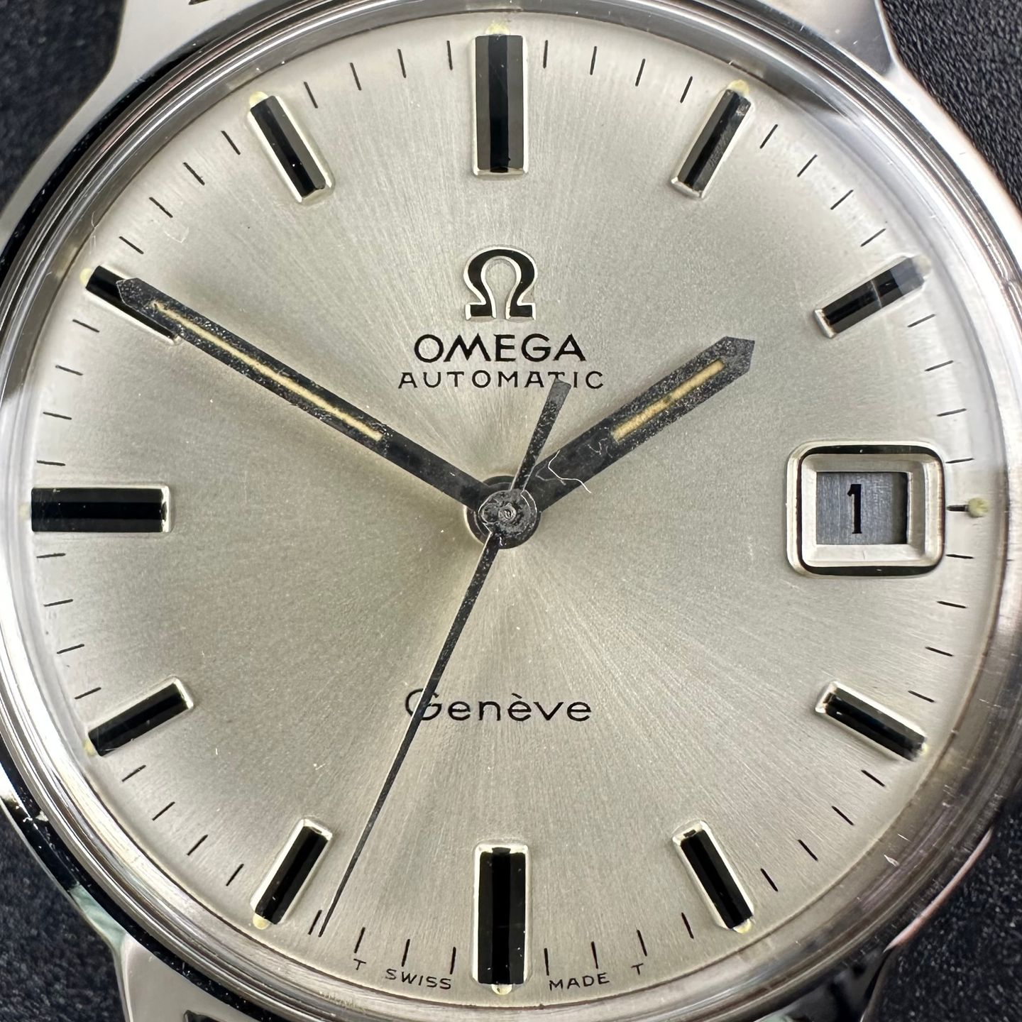 Omega Genève 166.070 (1972) - White dial 35 mm Steel case (8/8)