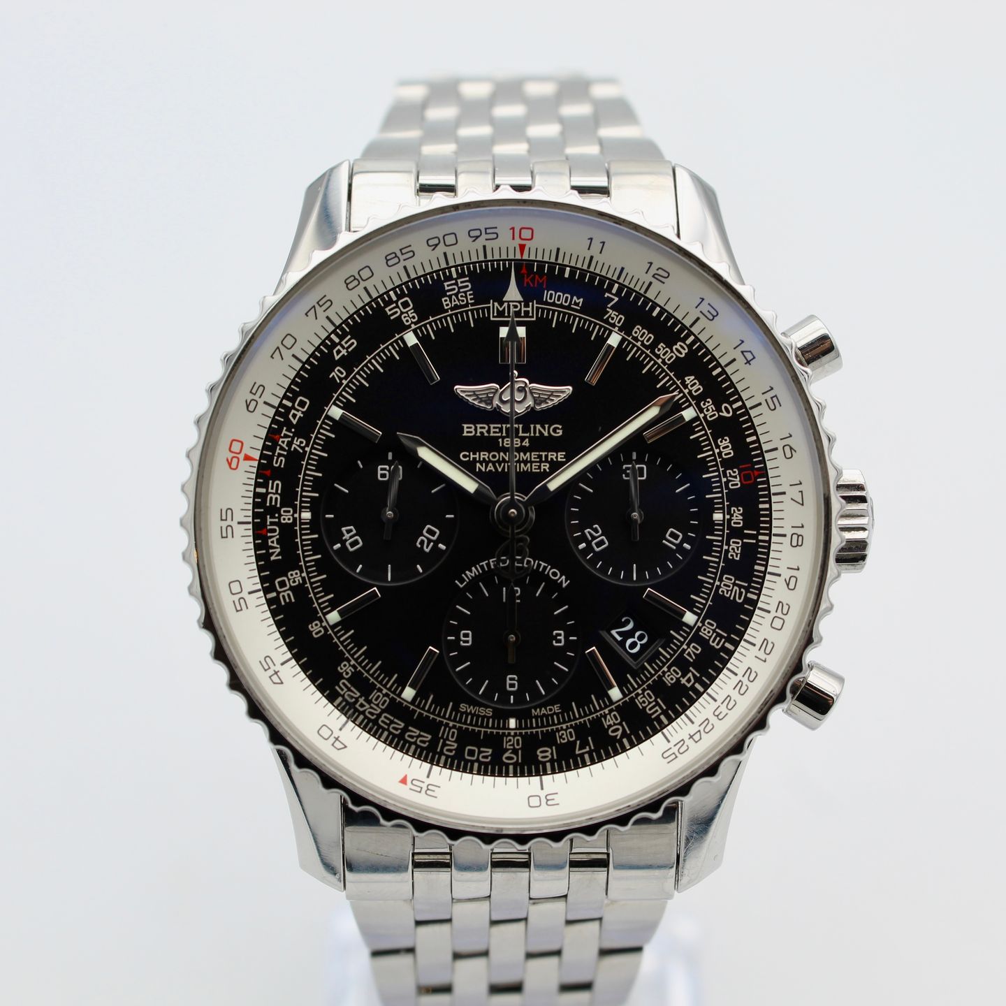 Breitling Navitimer 01 AB01211Y/BE65 (2016) - Zwart wijzerplaat 43mm Staal (1/8)