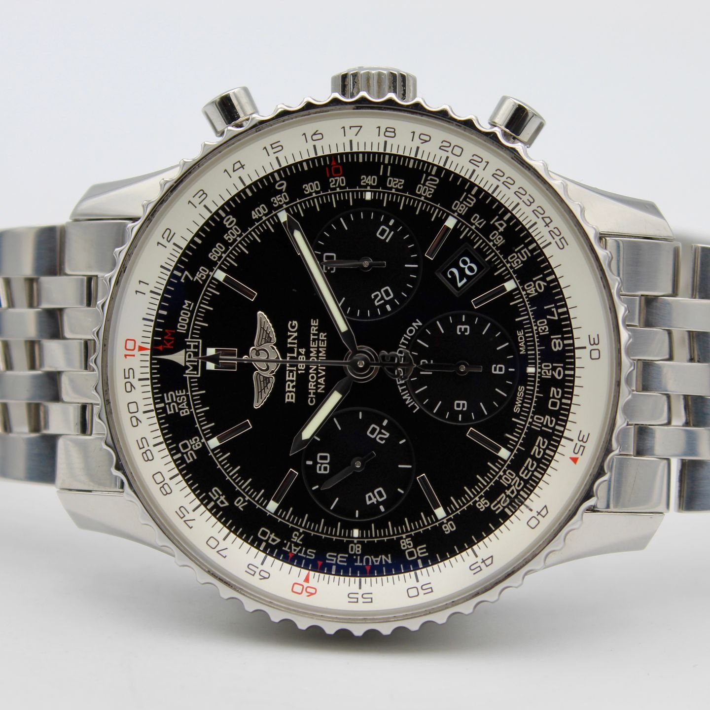 Breitling Navitimer 01 AB01211Y/BE65 (2016) - Zwart wijzerplaat 43mm Staal (5/8)