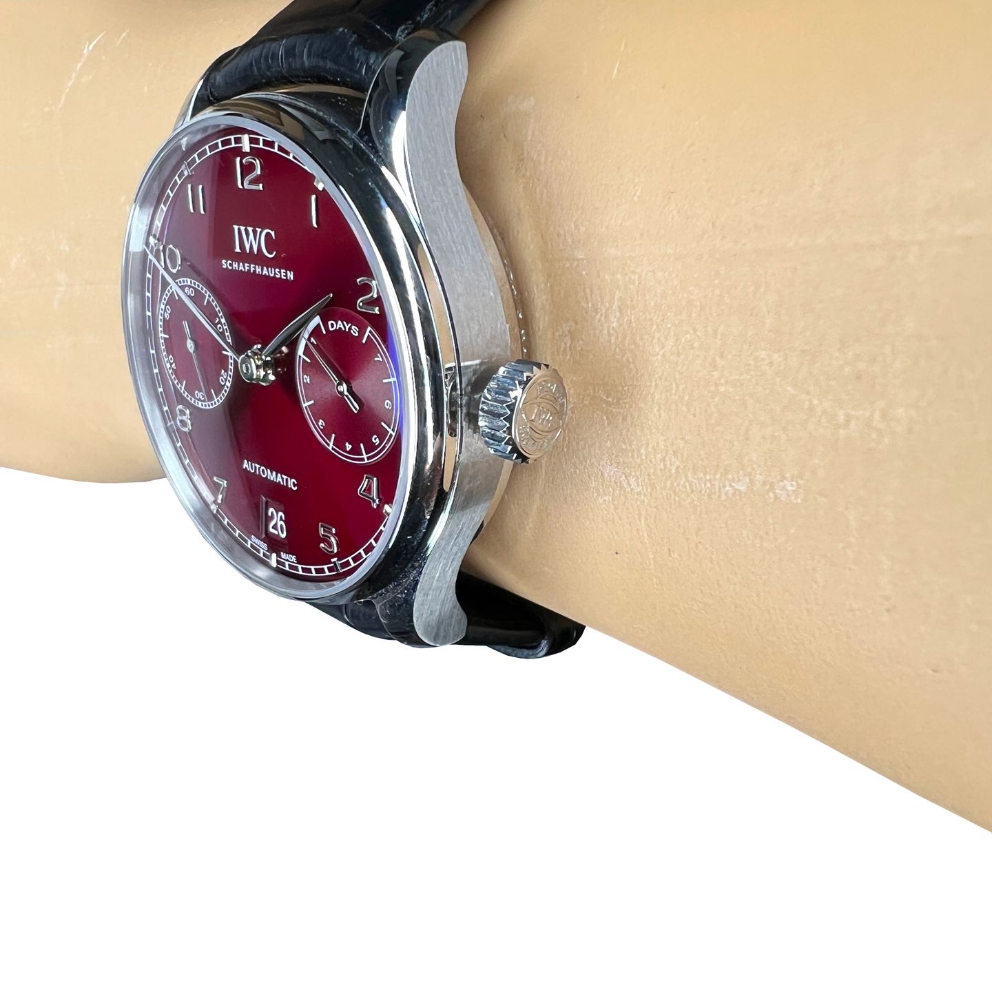 IWC Portuguese Automatic IW500714 (2022) - Rood wijzerplaat 42mm Staal (5/8)