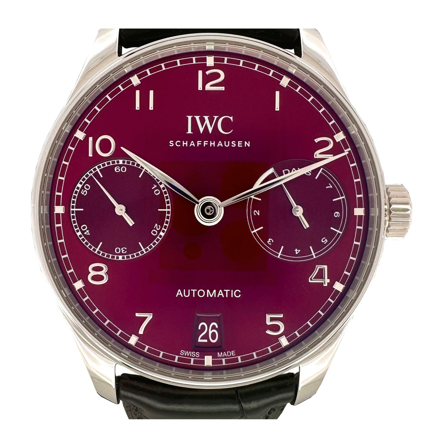 IWC Portuguese Automatic IW500714 (2022) - Rood wijzerplaat 42mm Staal (1/8)