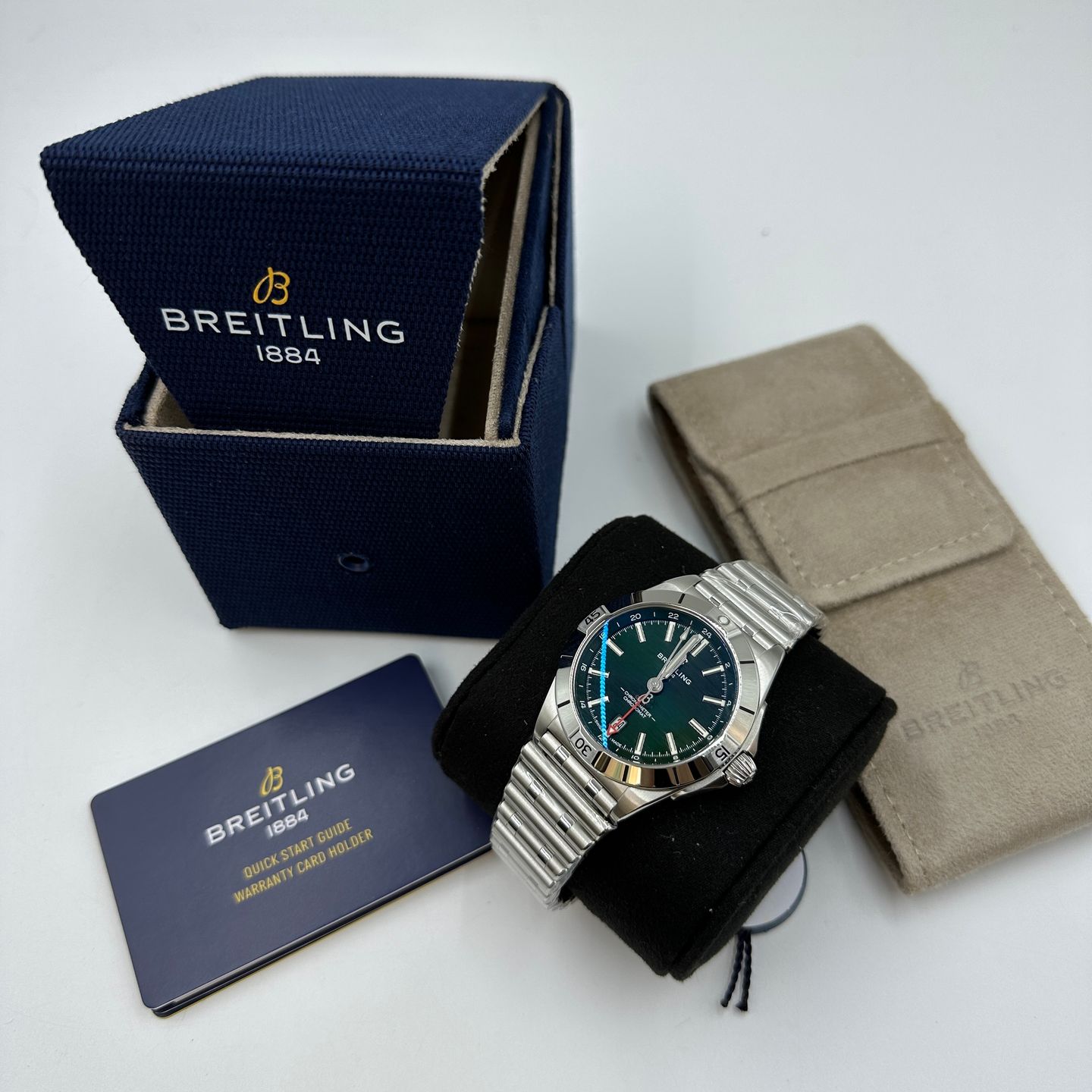 Breitling Chronomat GMT A32398101L1A1 (2023) - Green dial 40 mm Steel case (1/8)