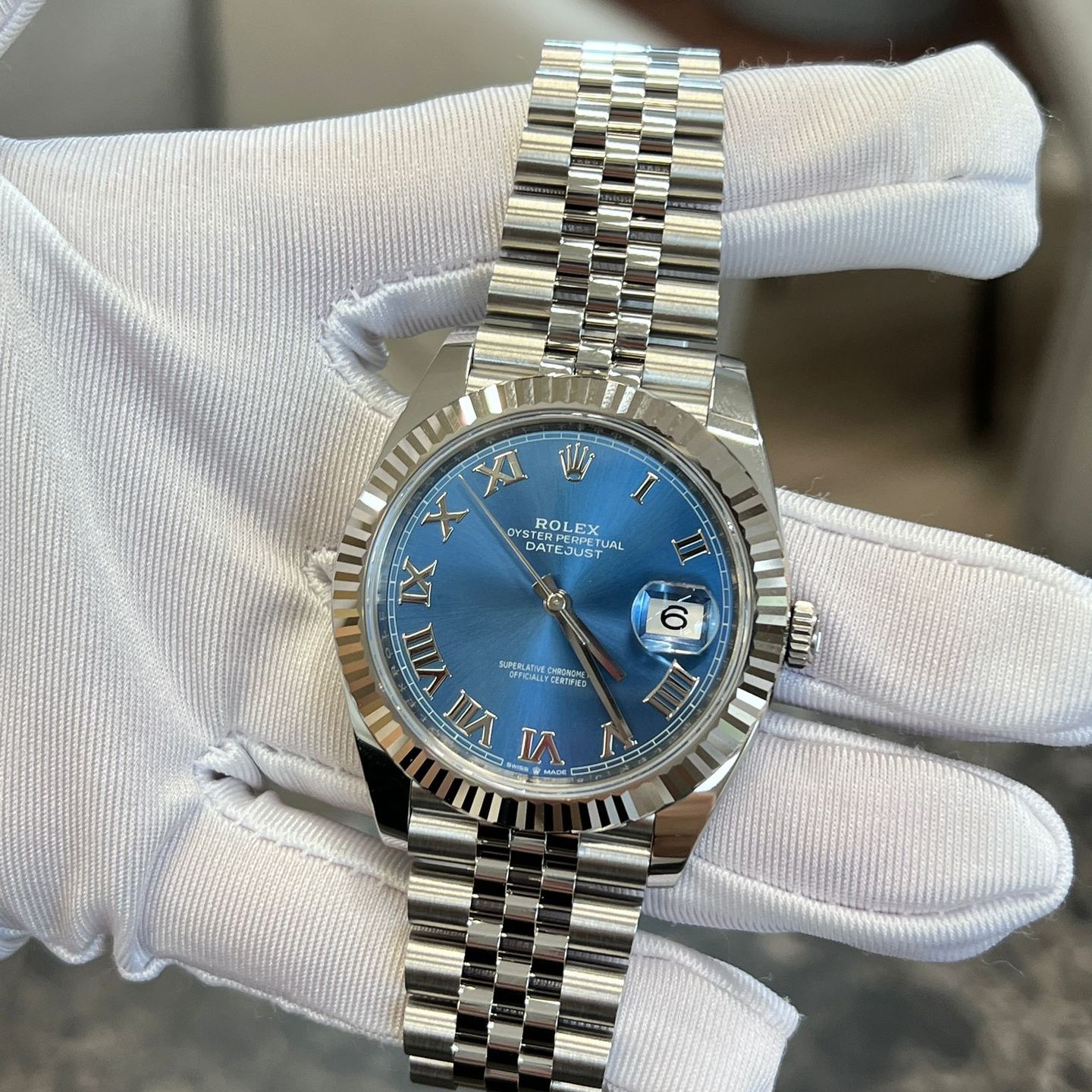 Rolex Datejust 41 126334 (2025) - Blue dial 41 mm Steel case (2/8)