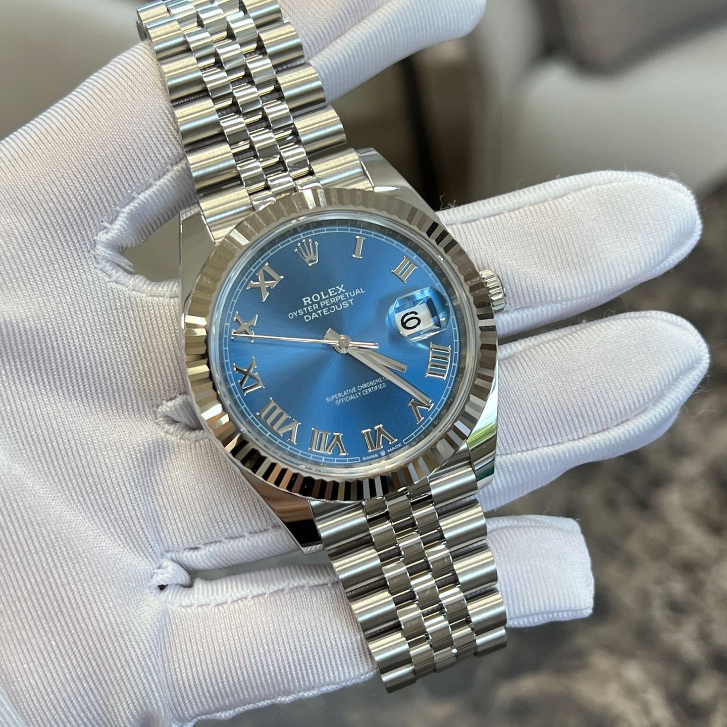 Rolex Datejust 41 126334 (2025) - Blue dial 41 mm Steel case (5/8)