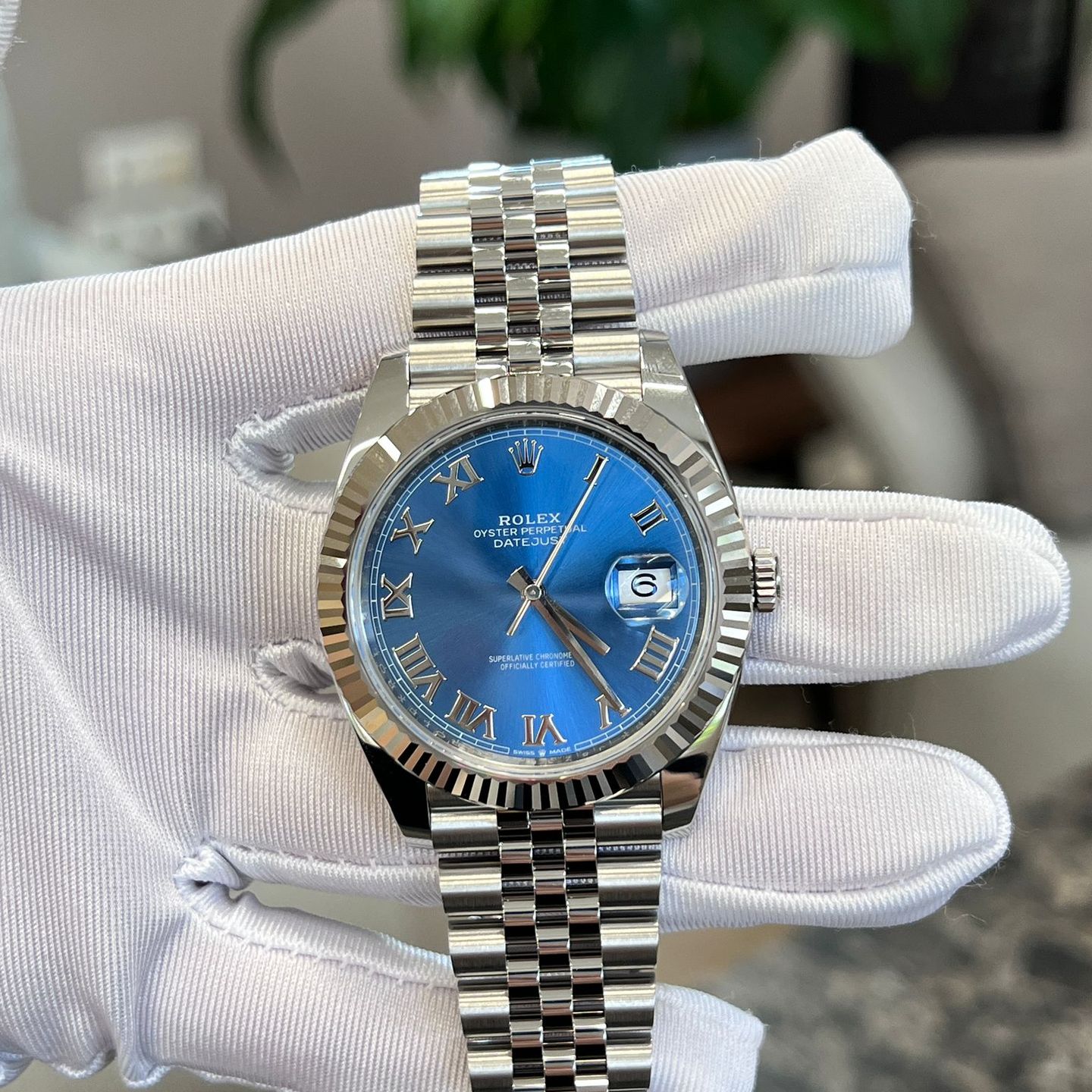 Rolex Datejust 41 126334 (2025) - Blue dial 41 mm Steel case (1/8)