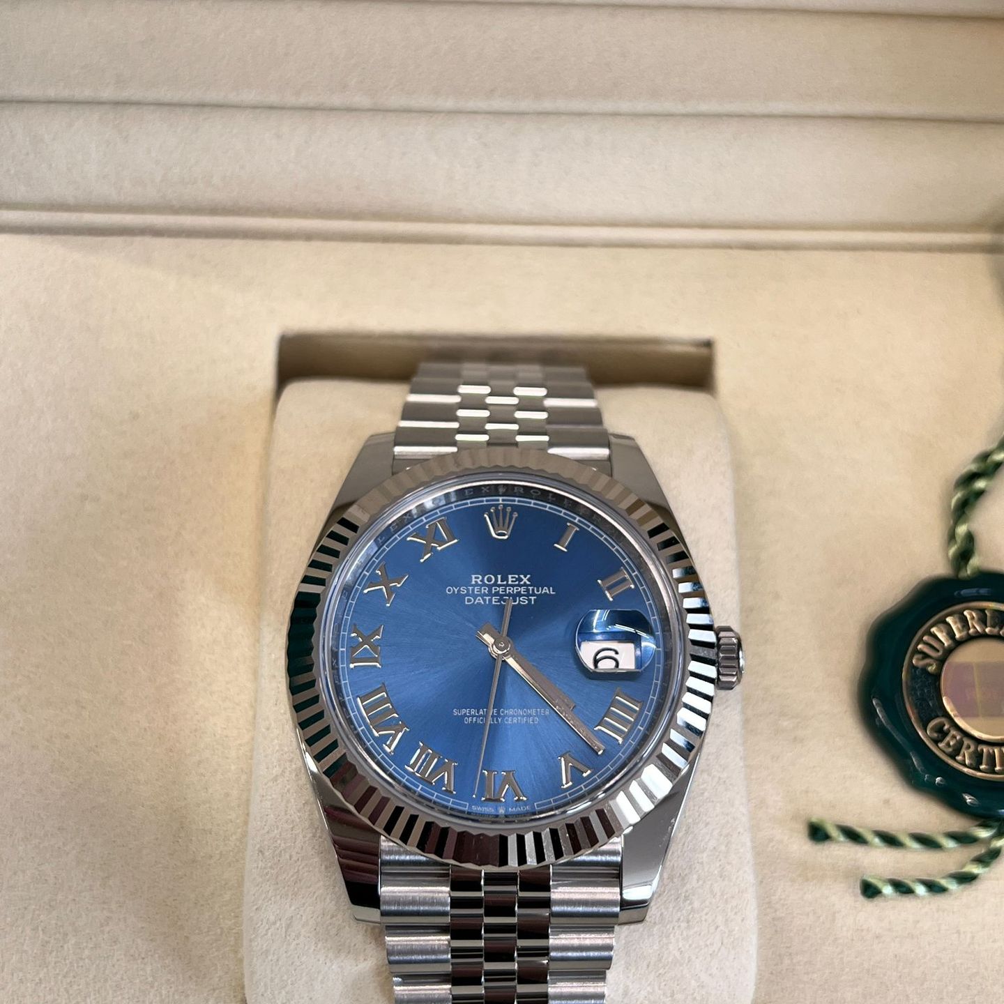 Rolex Datejust 41 126334 (2025) - Blue dial 41 mm Steel case (7/8)
