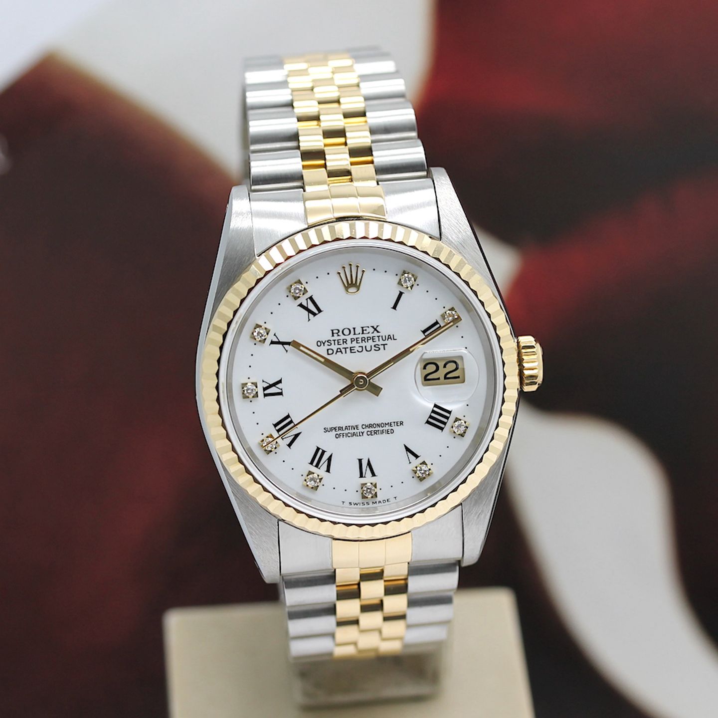 Rolex Datejust 36 16233 (1992) - White dial 36 mm Gold/Steel case (6/8)