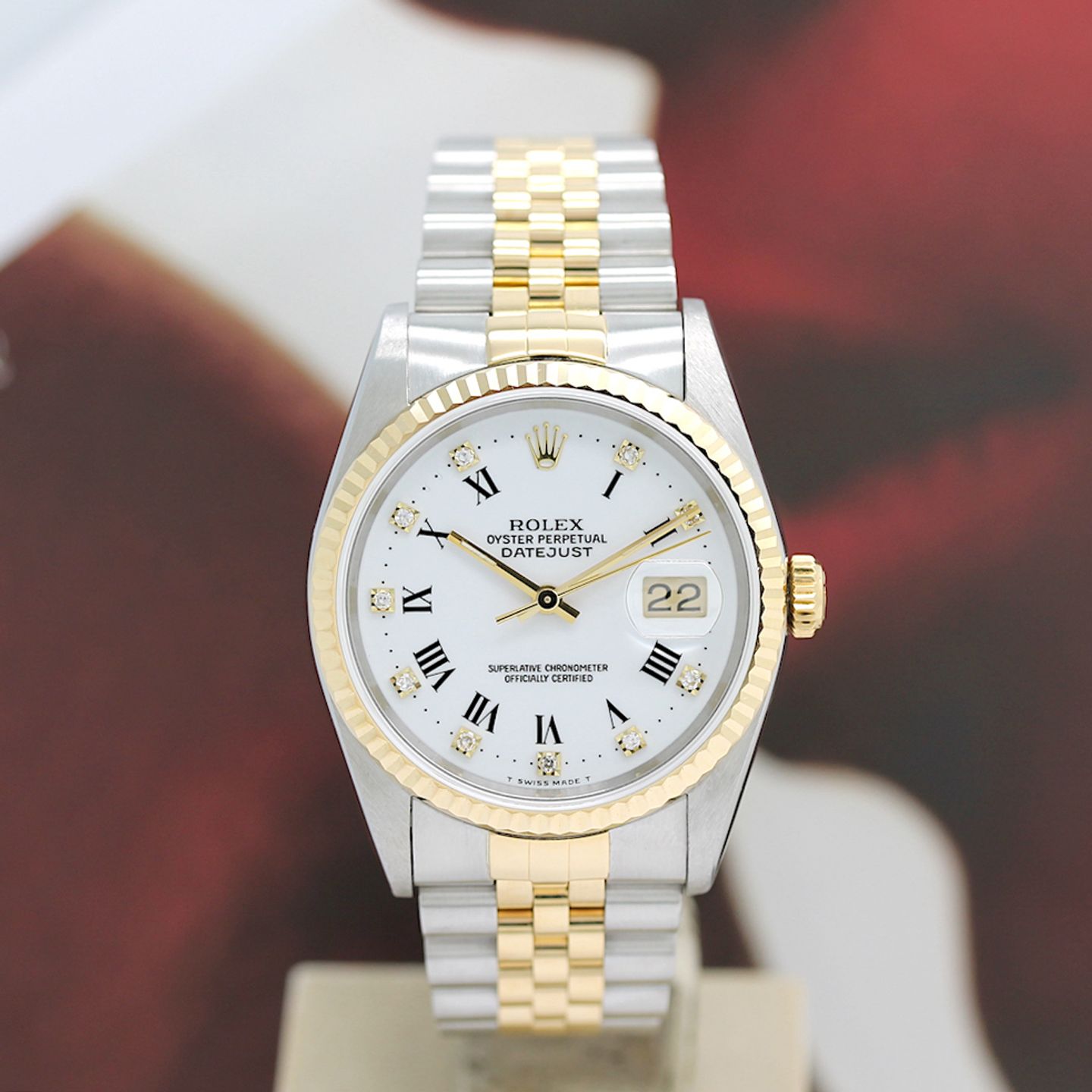 Rolex Datejust 36 16233 (1992) - White dial 36 mm Gold/Steel case (4/8)