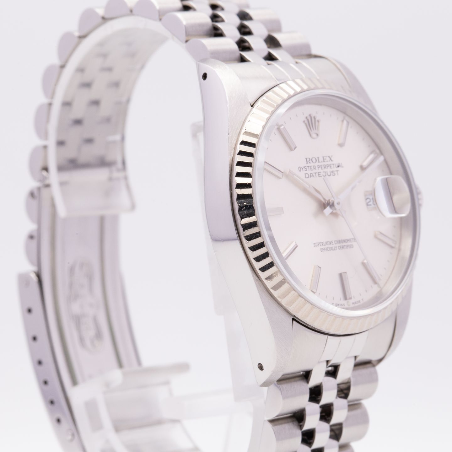 Rolex Datejust 36 16234 (1990) - Zilver wijzerplaat 36mm Staal (2/8)