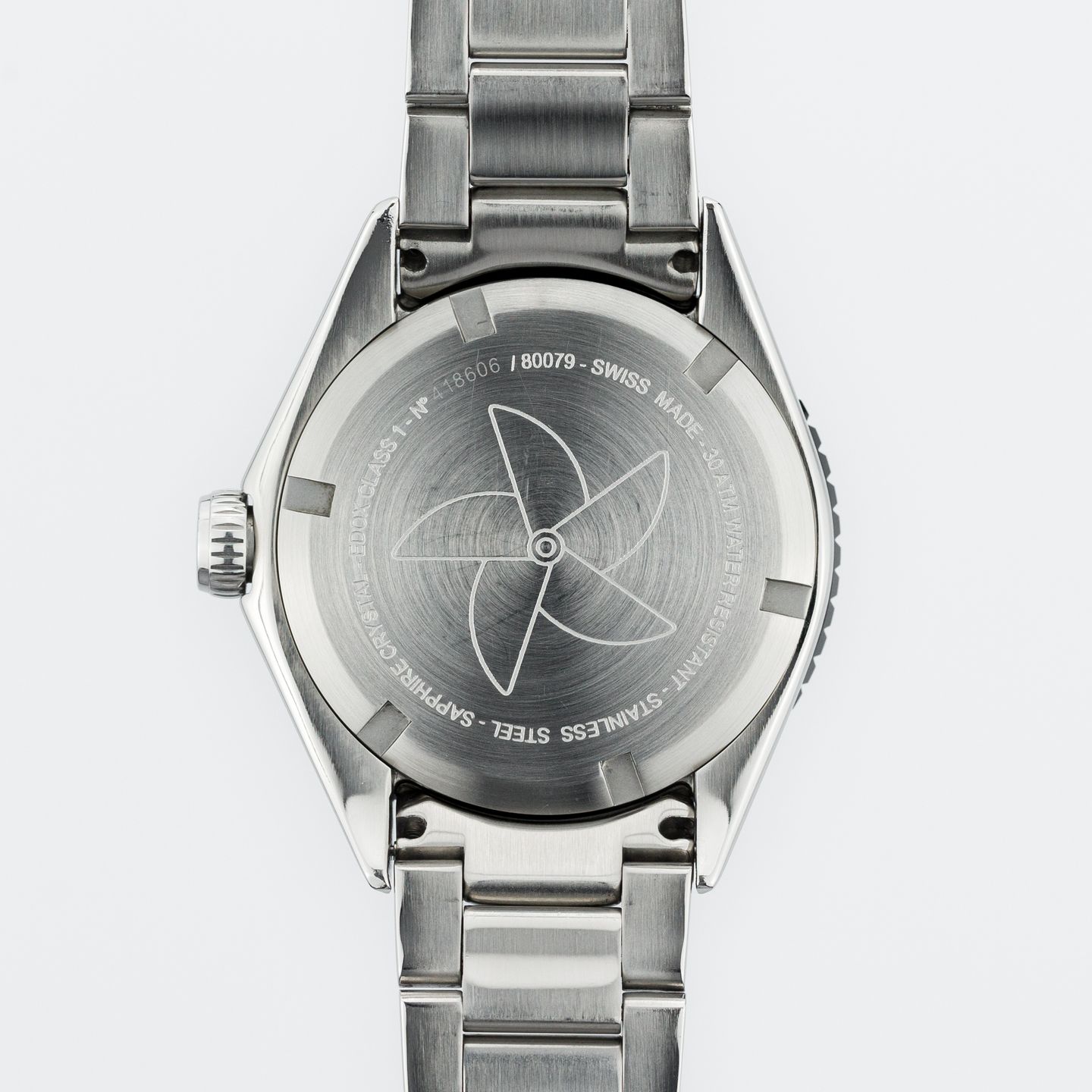 Edox Class-1 80079-3-NIN2 (2022) - Zwart wijzerplaat 40mm Staal (4/8)