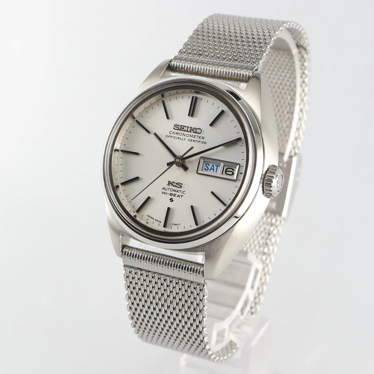 Seiko King 5246-6000 (Unknown (random serial)) - Silver dial 35 mm Steel case (1/1)