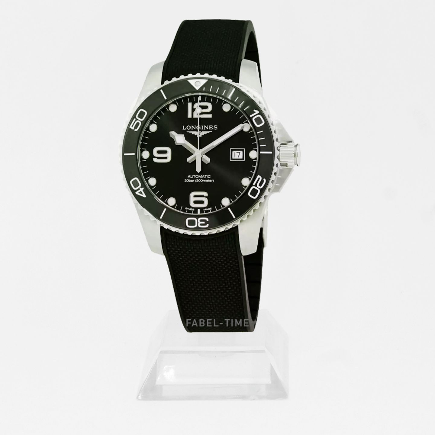 Longines HydroConquest L3.782.4.56.9 (2024) - Zwart wijzerplaat 43mm Staal (1/1)