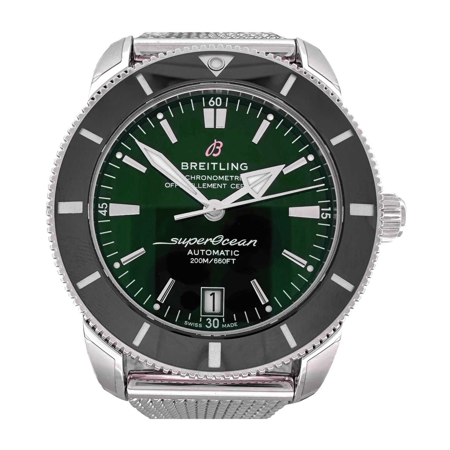 Breitling Superocean Heritage II 42 AB2010121L1A1 (2024) - Groen wijzerplaat 42mm Staal (1/8)