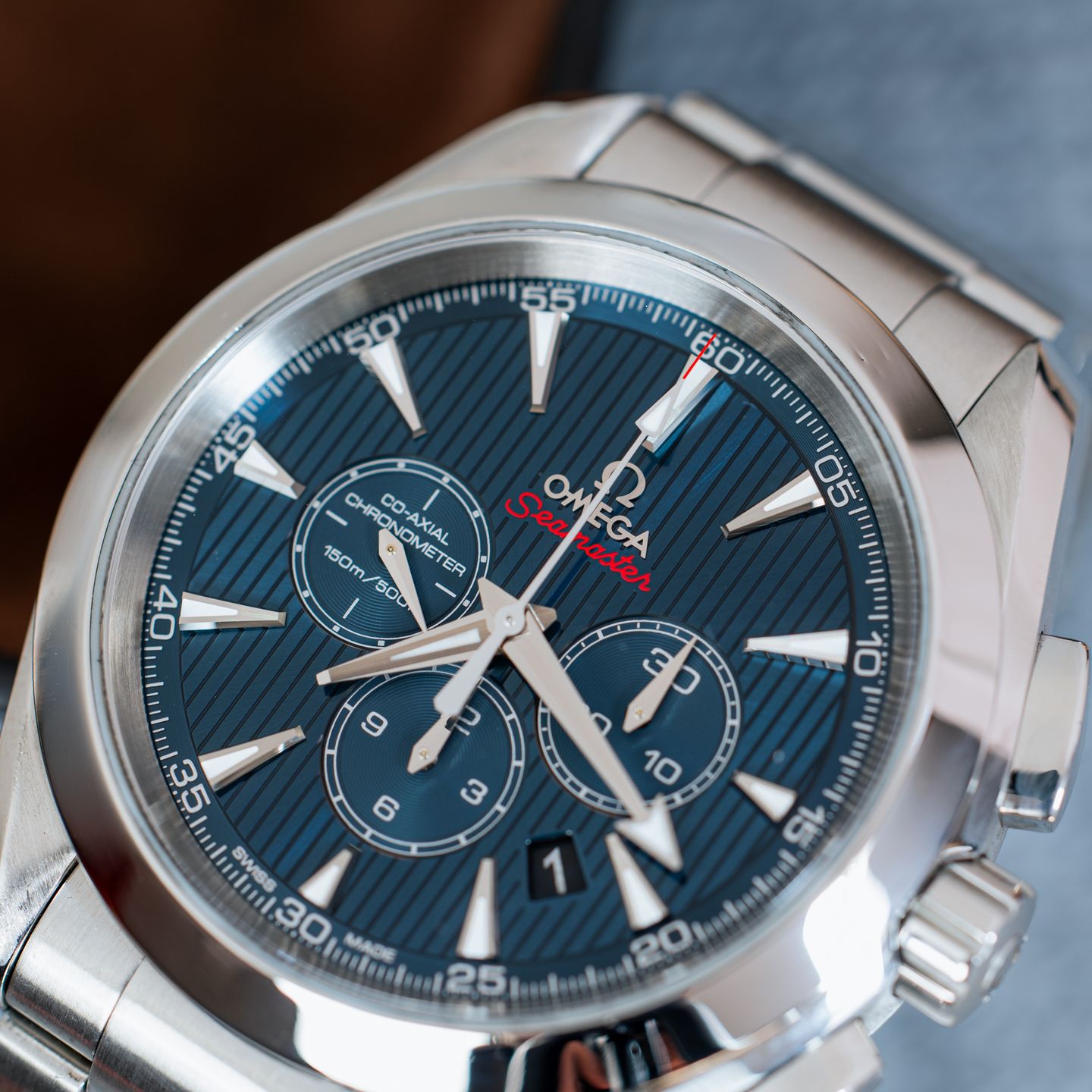 Omega Seamaster Aqua Terra 522.10.44.50.03.001 (2013) - Blue dial 44 mm Steel case (3/5)