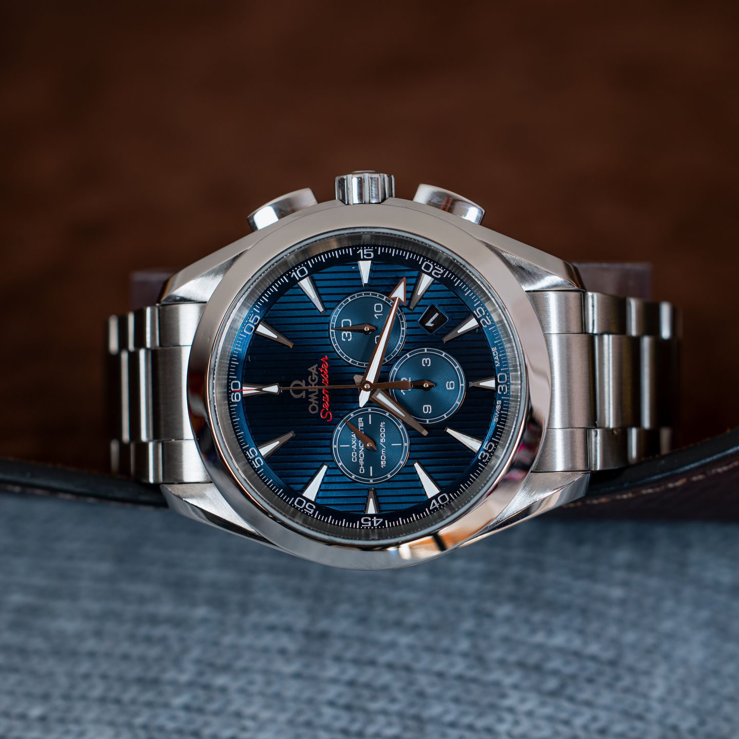 Omega Seamaster Aqua Terra 522.10.44.50.03.001 (2013) - Blue dial 44 mm Steel case (2/5)
