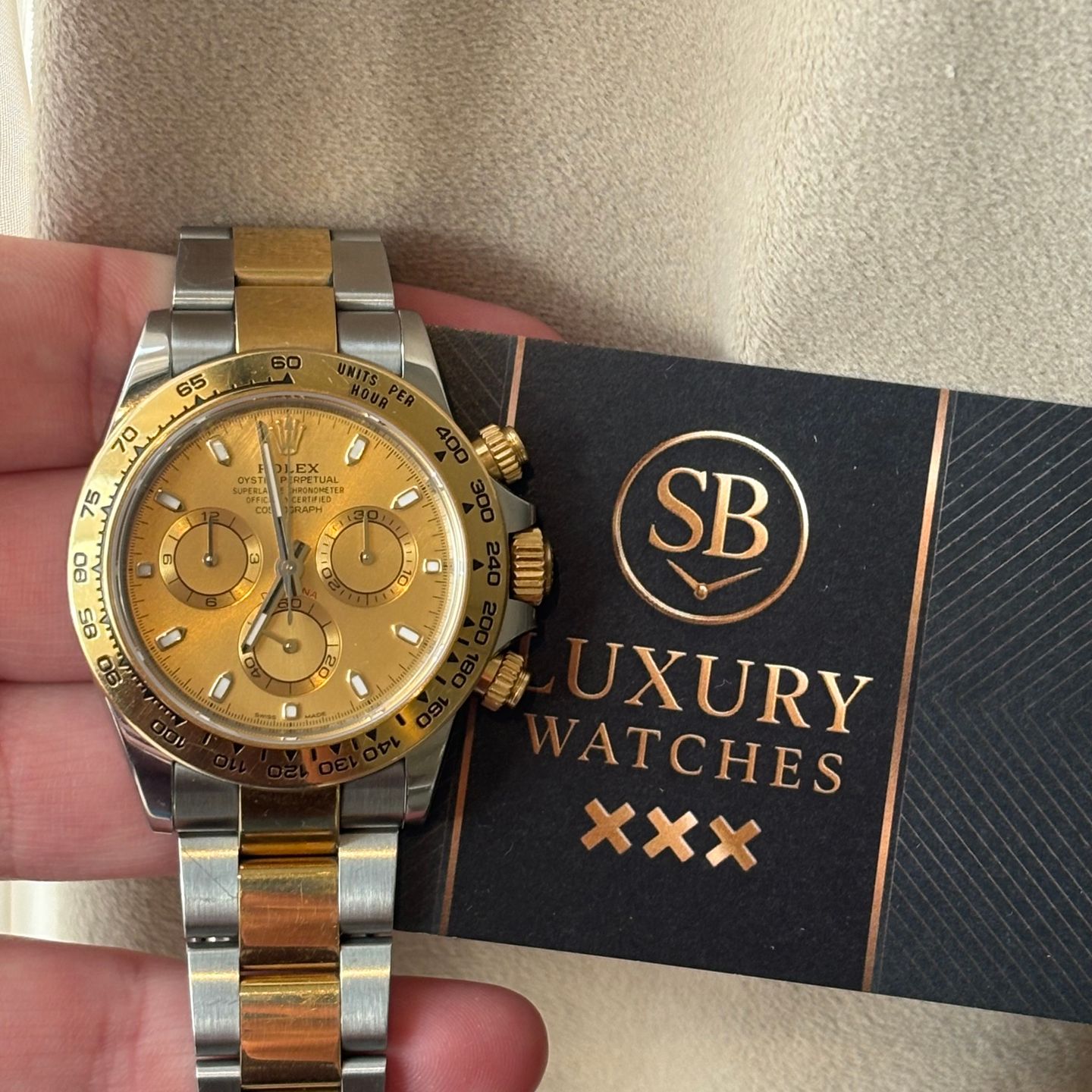 Rolex Daytona 116503 (2022) - Champagne dial 40 mm Gold/Steel case (3/5)
