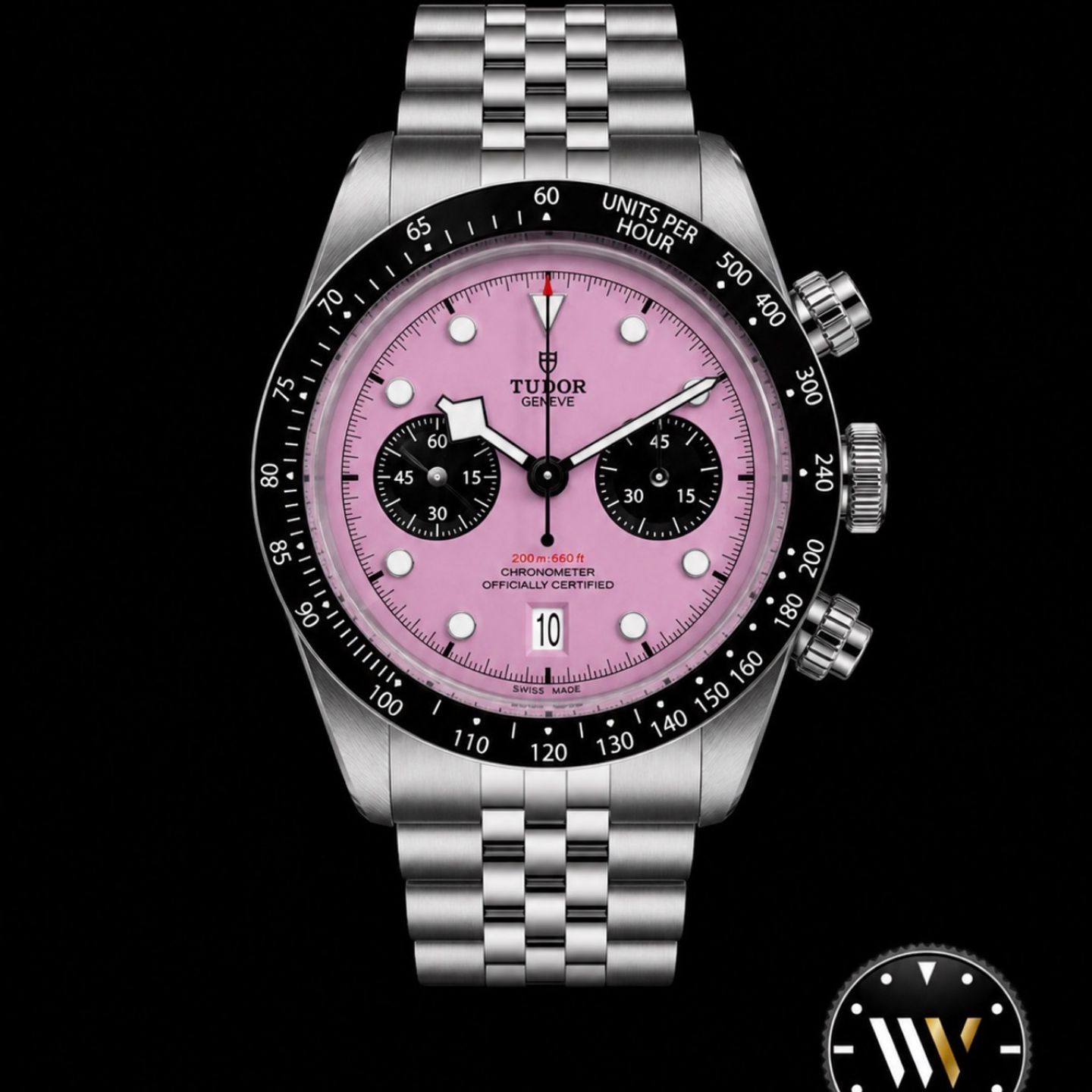Tudor Black Bay Chrono 79360N (2024) - Roze wijzerplaat 41mm Staal (1/8)