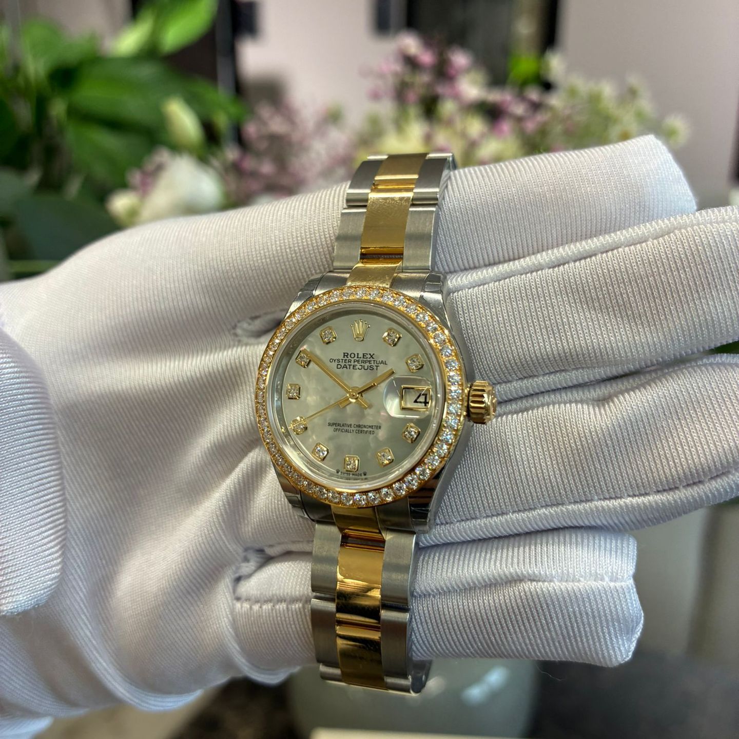 Rolex Lady-Datejust 279383RBR (2025) - Zilver wijzerplaat 28mm Goud/Staal (4/8)