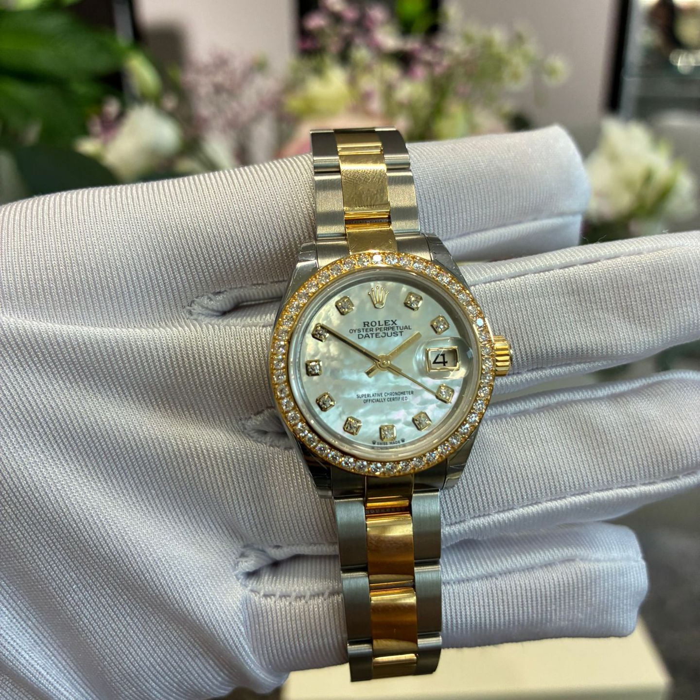 Rolex Lady-Datejust 279383RBR (2025) - Zilver wijzerplaat 28mm Goud/Staal (6/8)