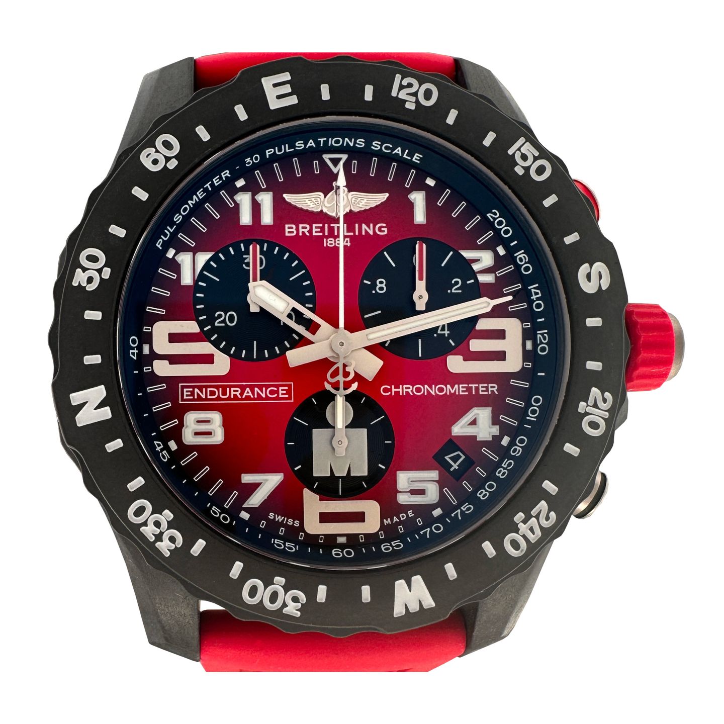 Breitling Endurance Pro X823109A1K1S1 (2024) - Red dial 44 mm Plastic case (1/8)