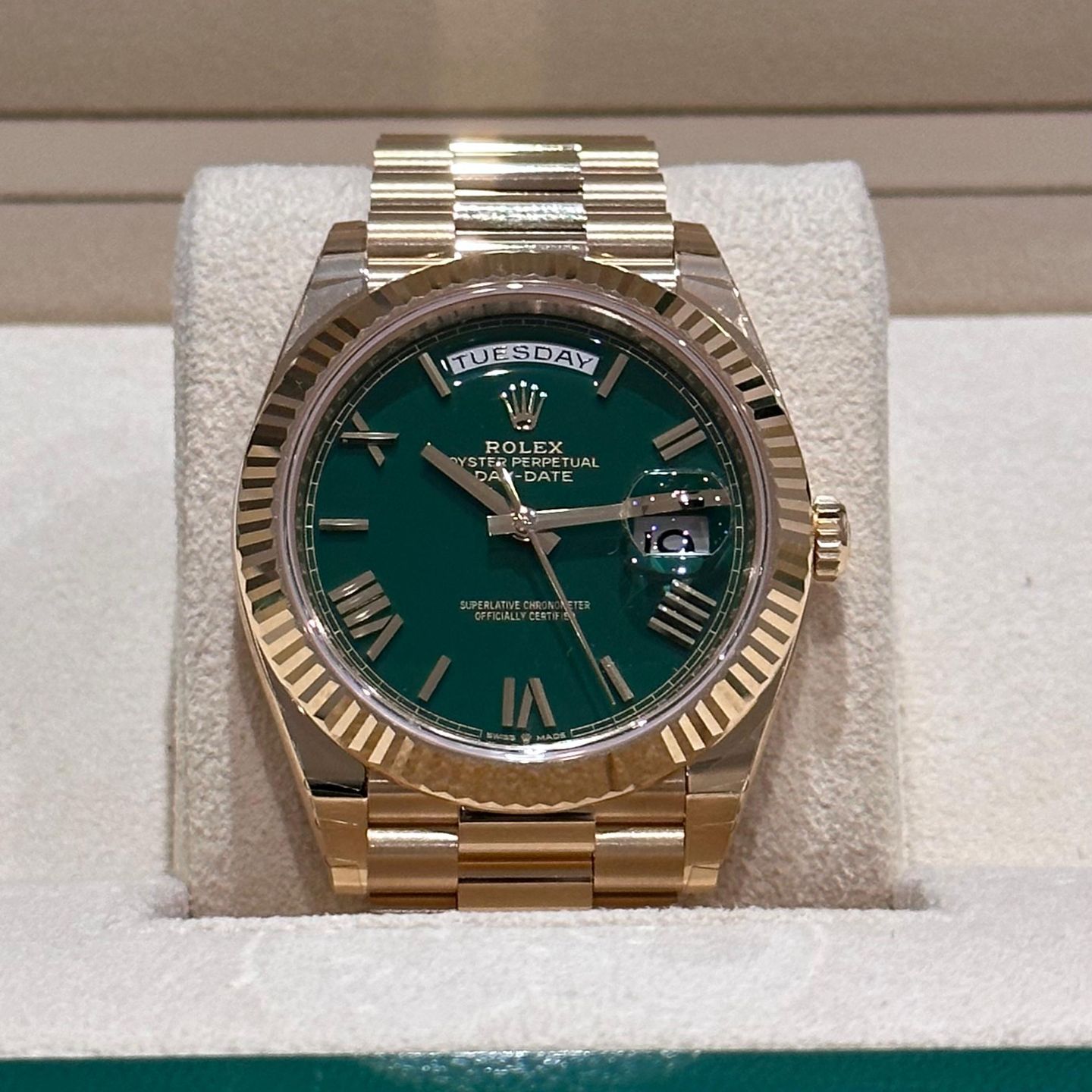 Rolex Day-Date 40 228238 (2024) - Groen wijzerplaat 40mm Geelgoud (7/7)