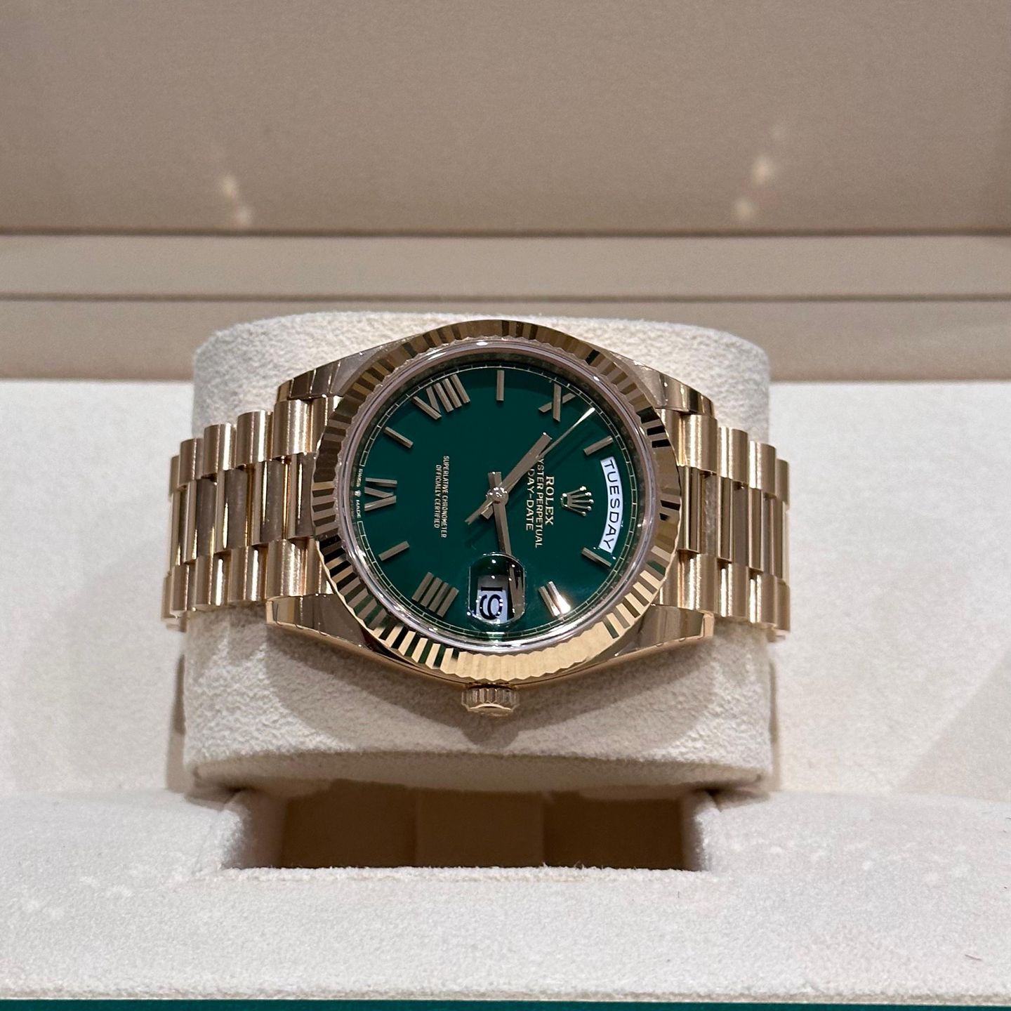 Rolex Day-Date 40 228238 (2024) - Groen wijzerplaat 40mm Geelgoud (4/7)