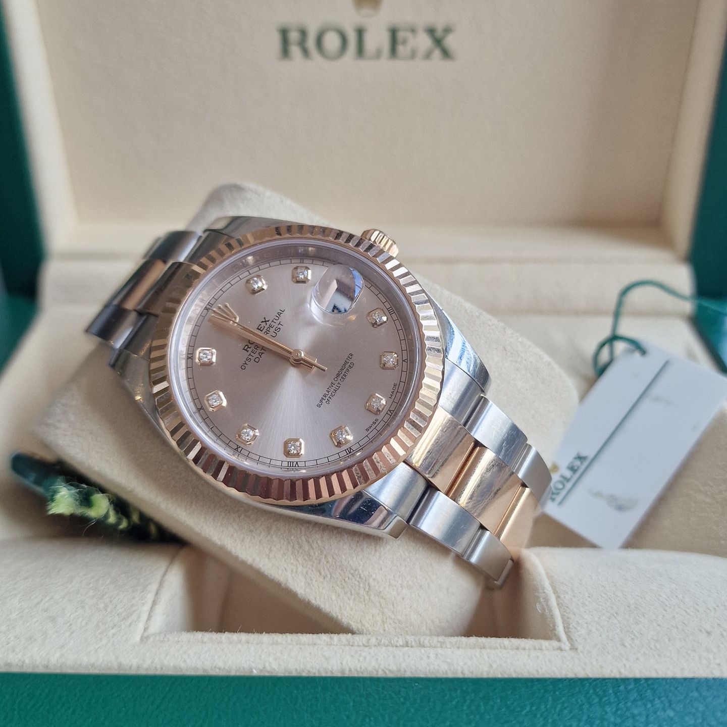 Rolex Datejust 41 126331 (2017) - Roze wijzerplaat 41mm Staal (4/7)