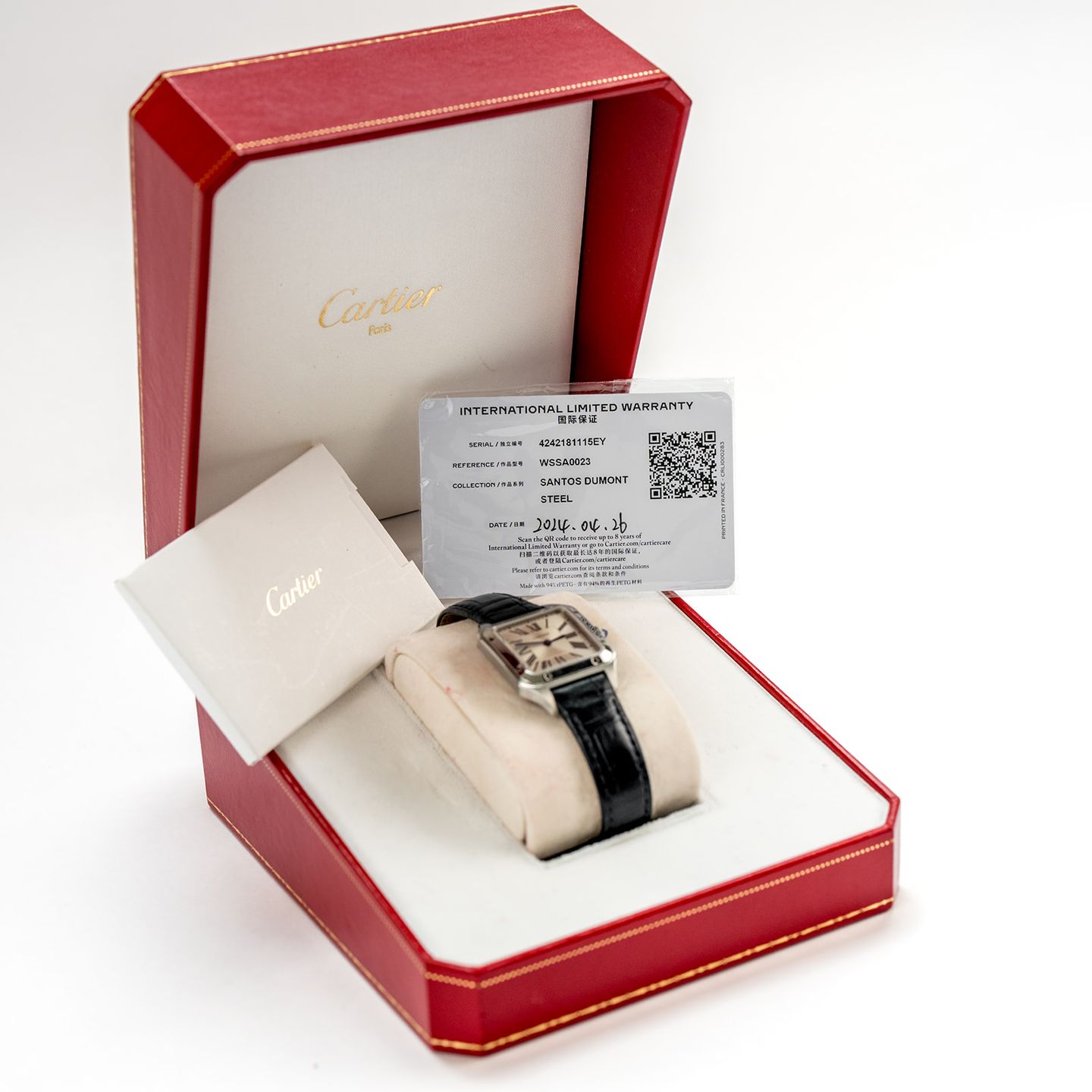 Cartier Santos Dumont WSSA0023 (2014) - 28mm Staal (8/8)