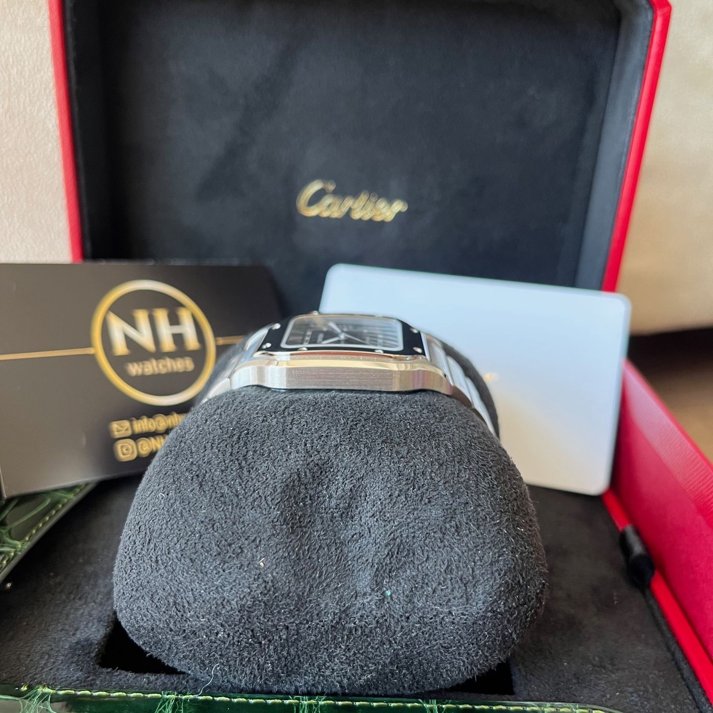 Cartier Santos WSSA0061 (2025) - Groen wijzerplaat 35mm Staal (4/8)