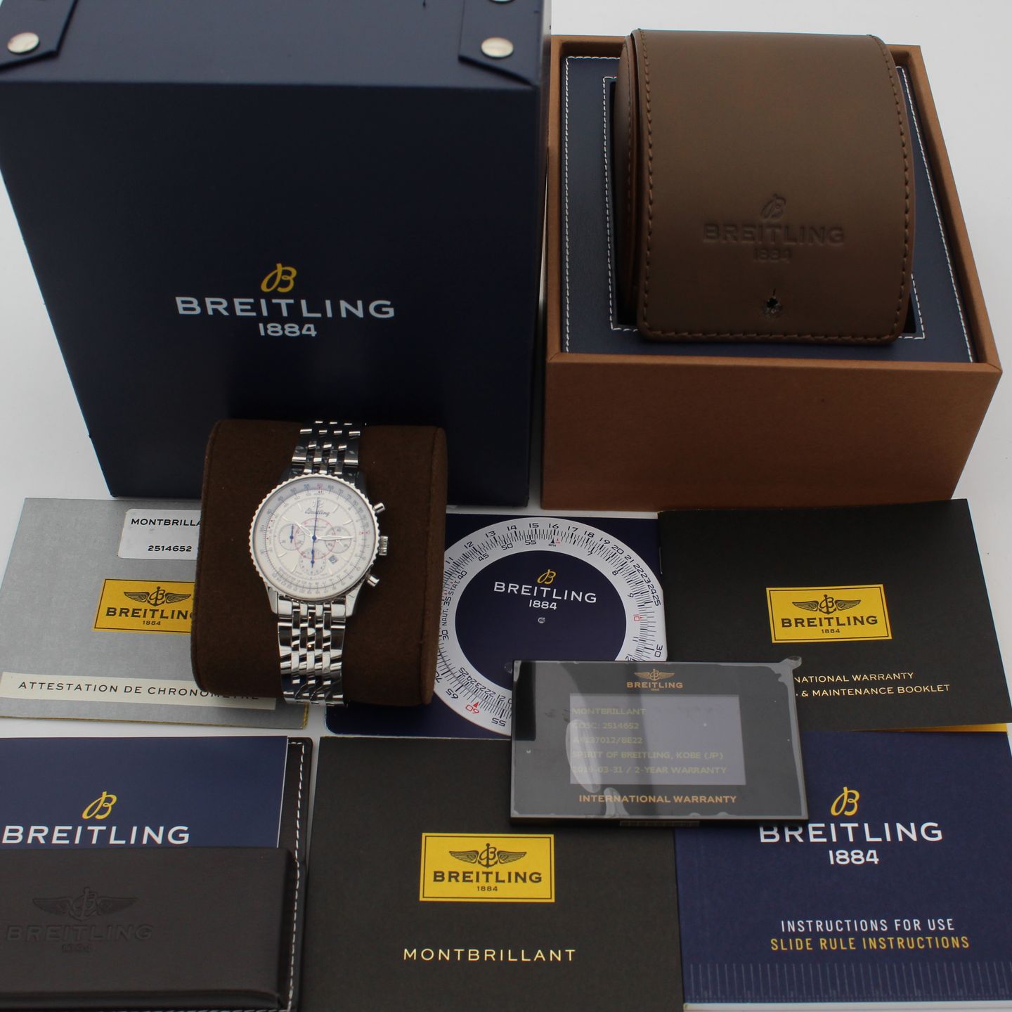 Breitling Montbrillant Datora A41370 (2019) - Silver dial 38 mm Steel case (8/8)