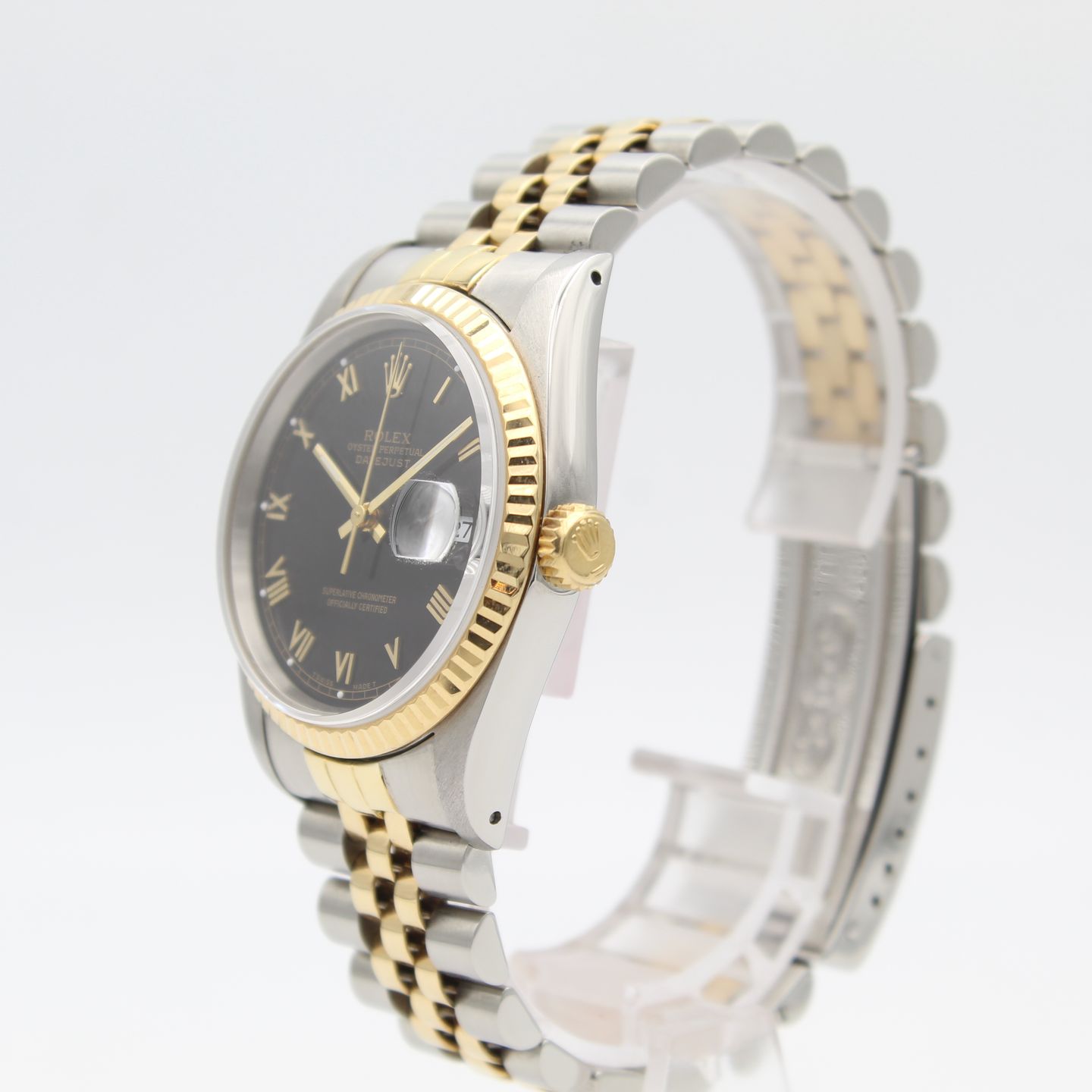 Rolex Datejust 36 16233 (1989) - Black dial 36 mm Gold/Steel case (3/8)
