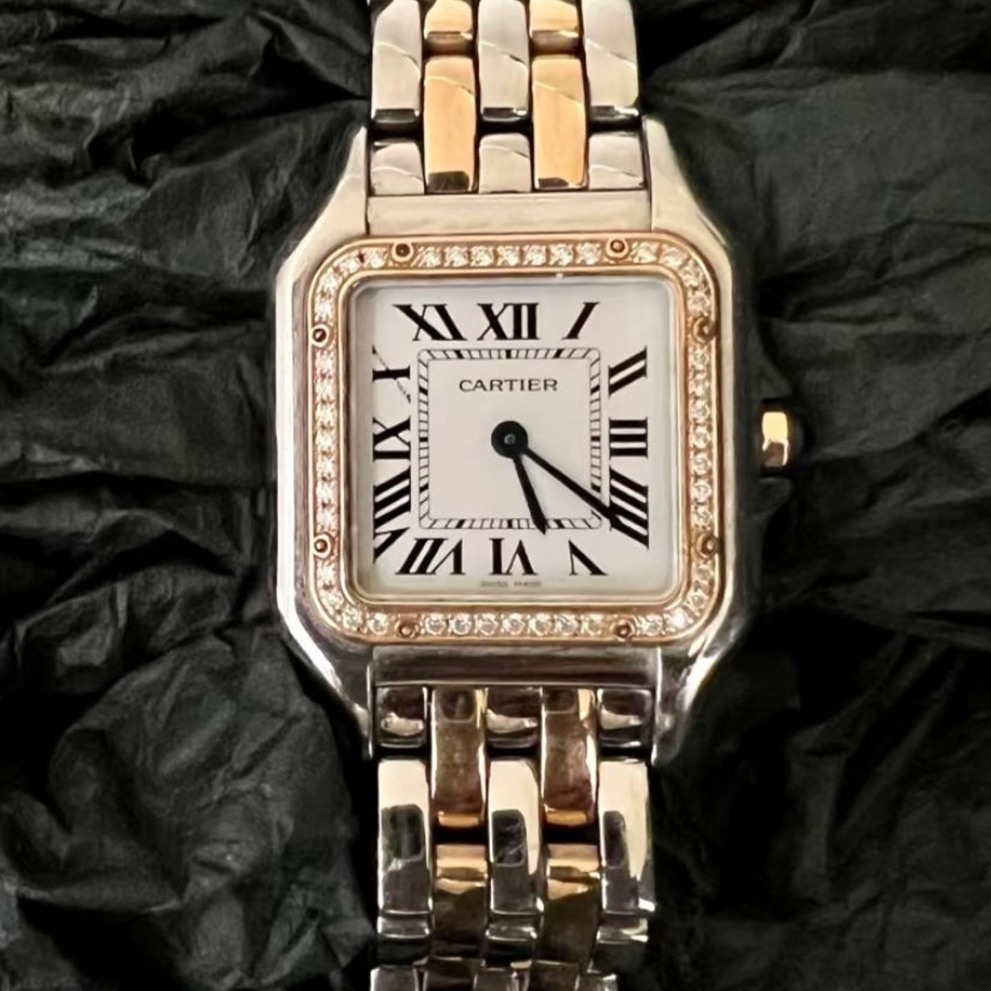 Cartier Panthère W3PN0015 (2025) - Zwart wijzerplaat 40mm Staal (1/4)
