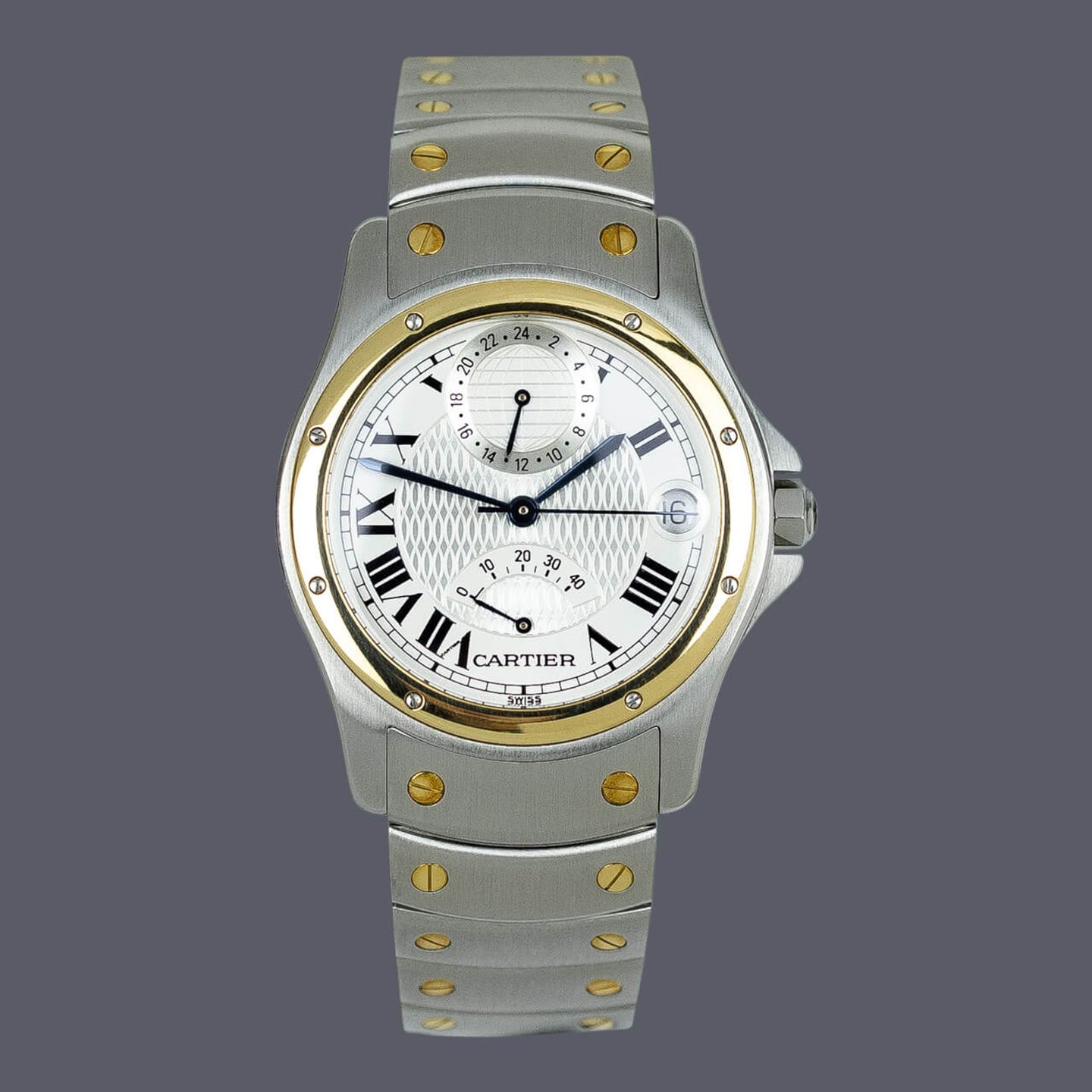 Cartier Santos W20038R3 (1997) - White dial 33 mm Gold/Steel case (1/1)