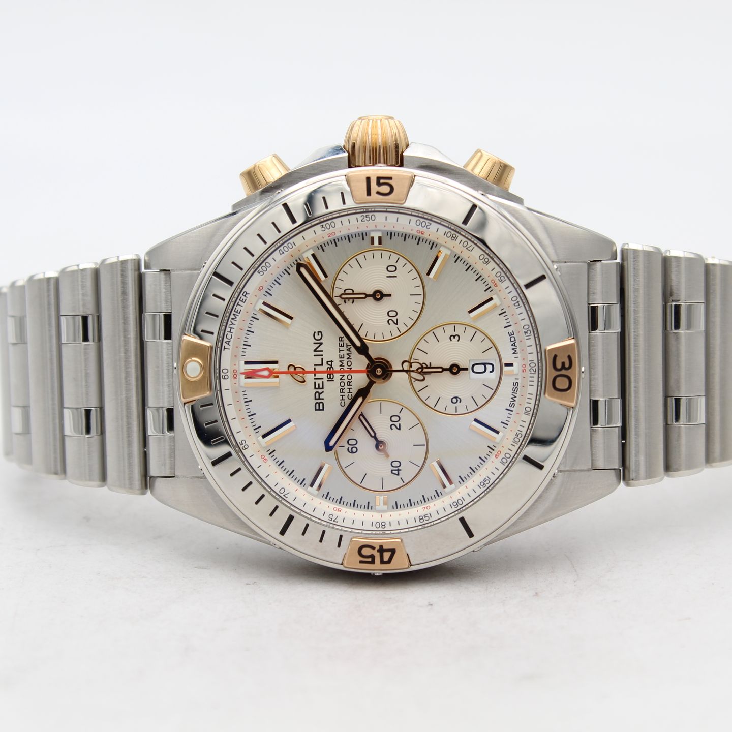 Breitling Chronomat 42 IB0134101G1A1 (2022) - Zilver wijzerplaat 42mm Goud/Staal (7/8)