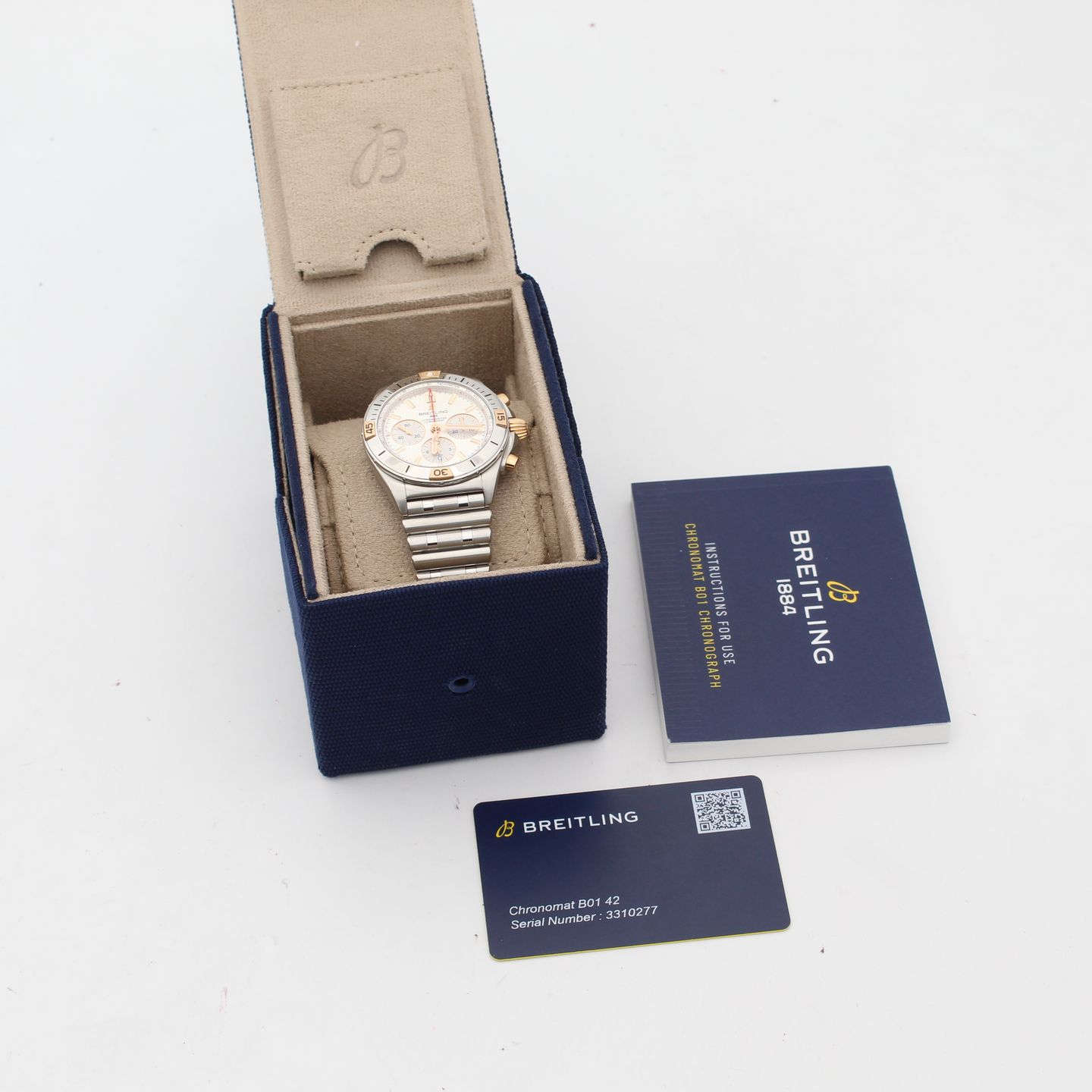 Breitling Chronomat 42 IB0134101G1A1 (2022) - Zilver wijzerplaat 42mm Goud/Staal (2/8)